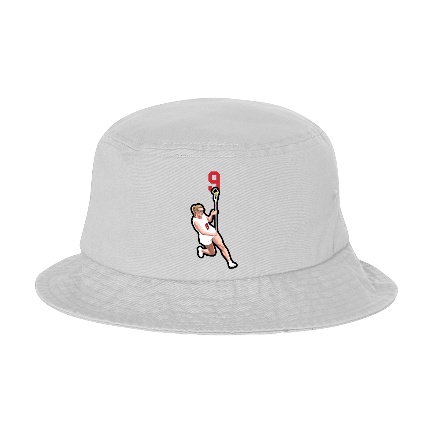 Bucket Cap — Number Top in White