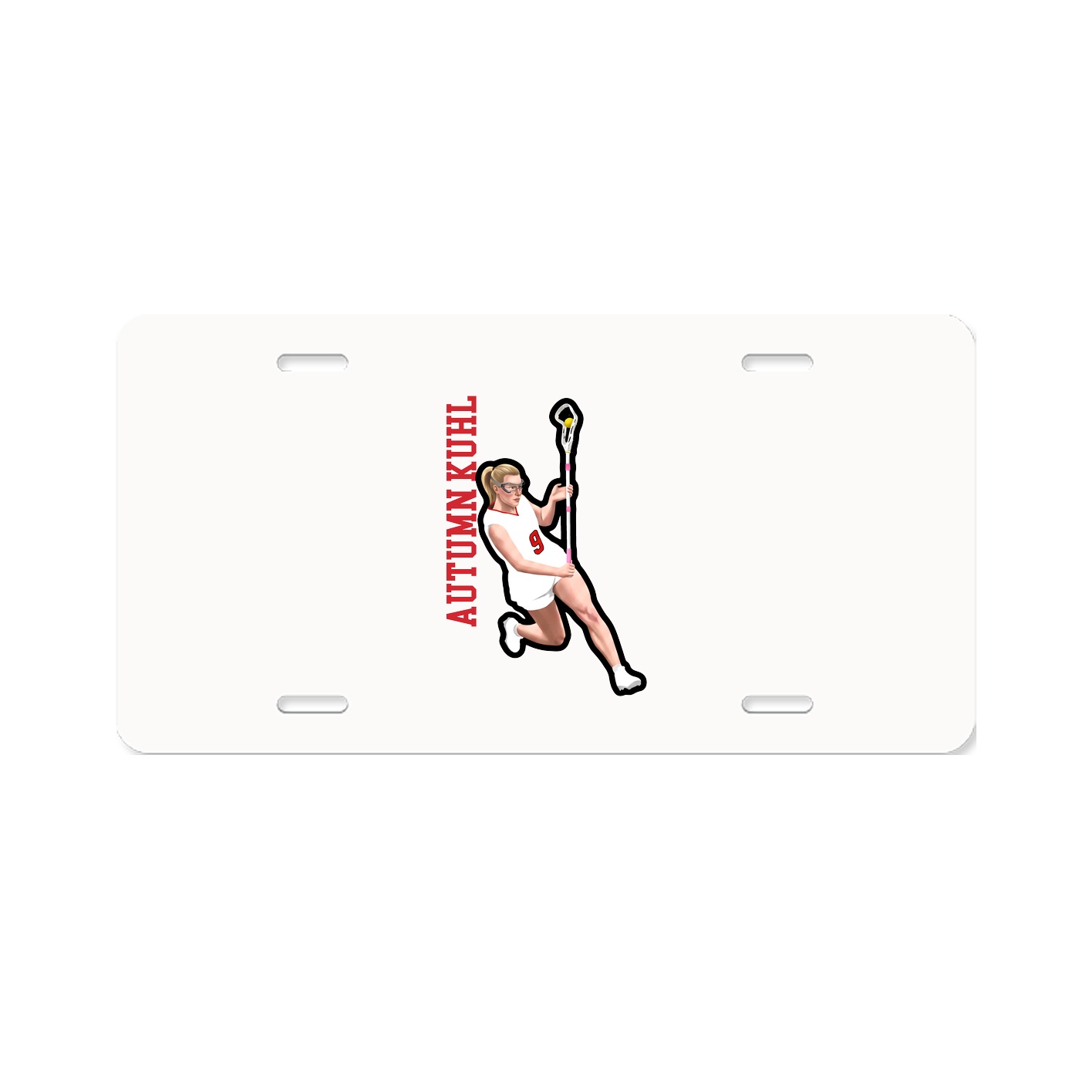 License Plate — Name Vertical in Classic