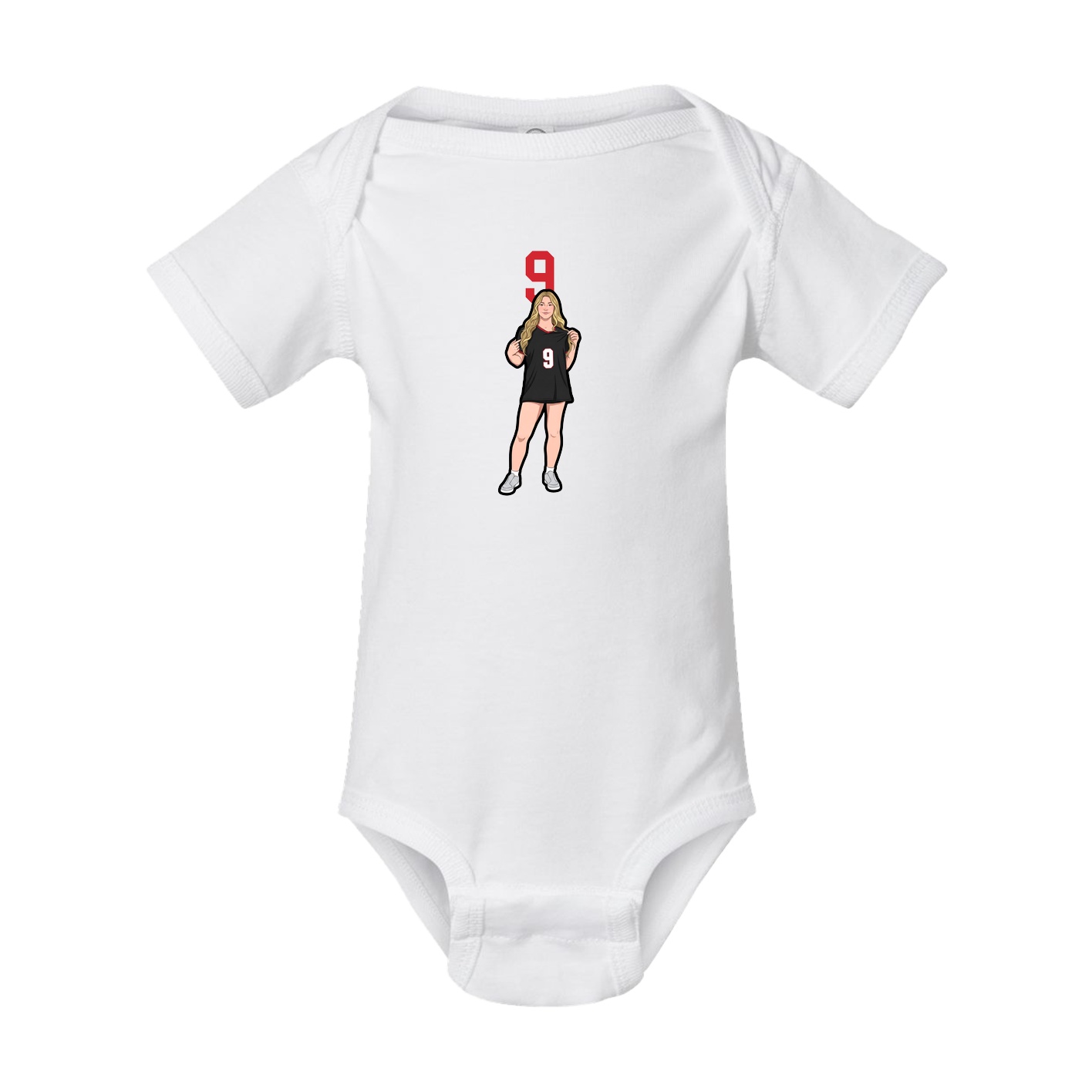 Baby Onesie — Number Top in White