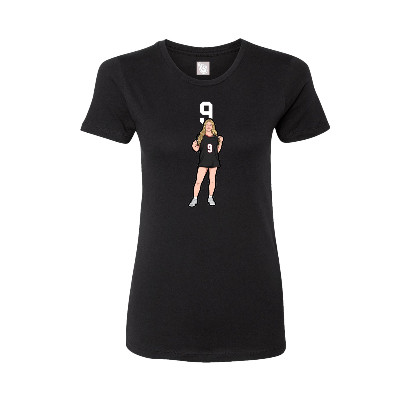 Womens Tee — Number Top in Black