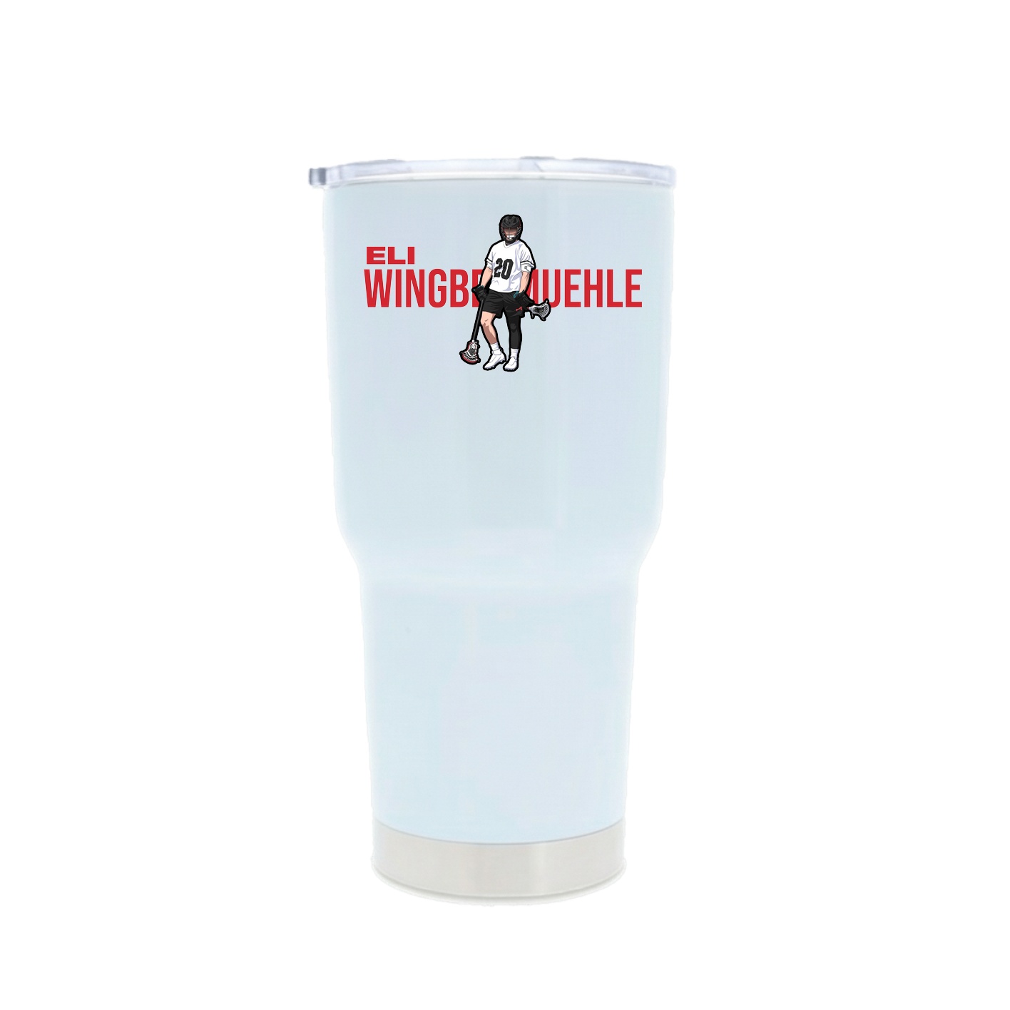 30oz Stainless Steel Tumbler — Player Name in White