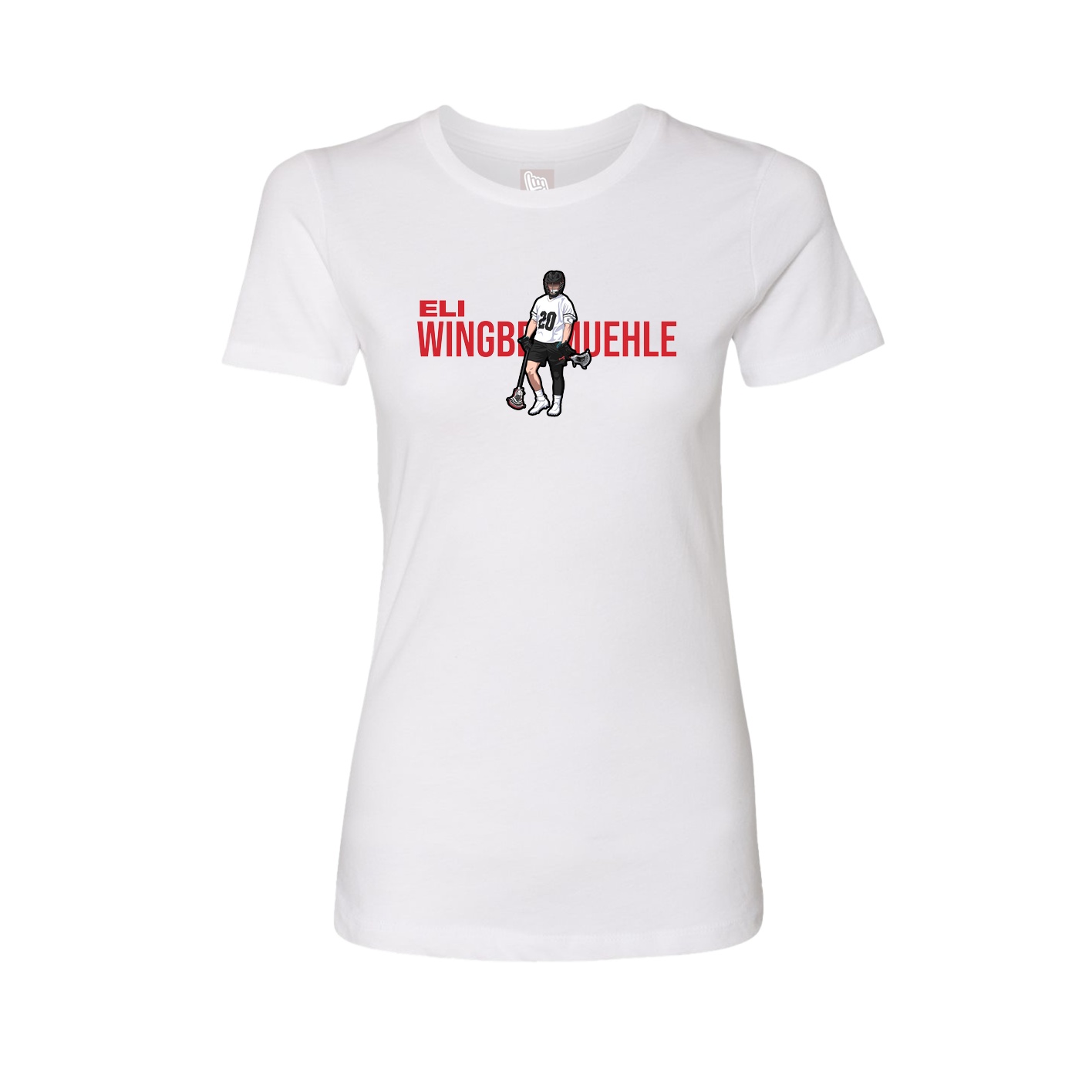 Fitted Women's Tee — Player Name in White