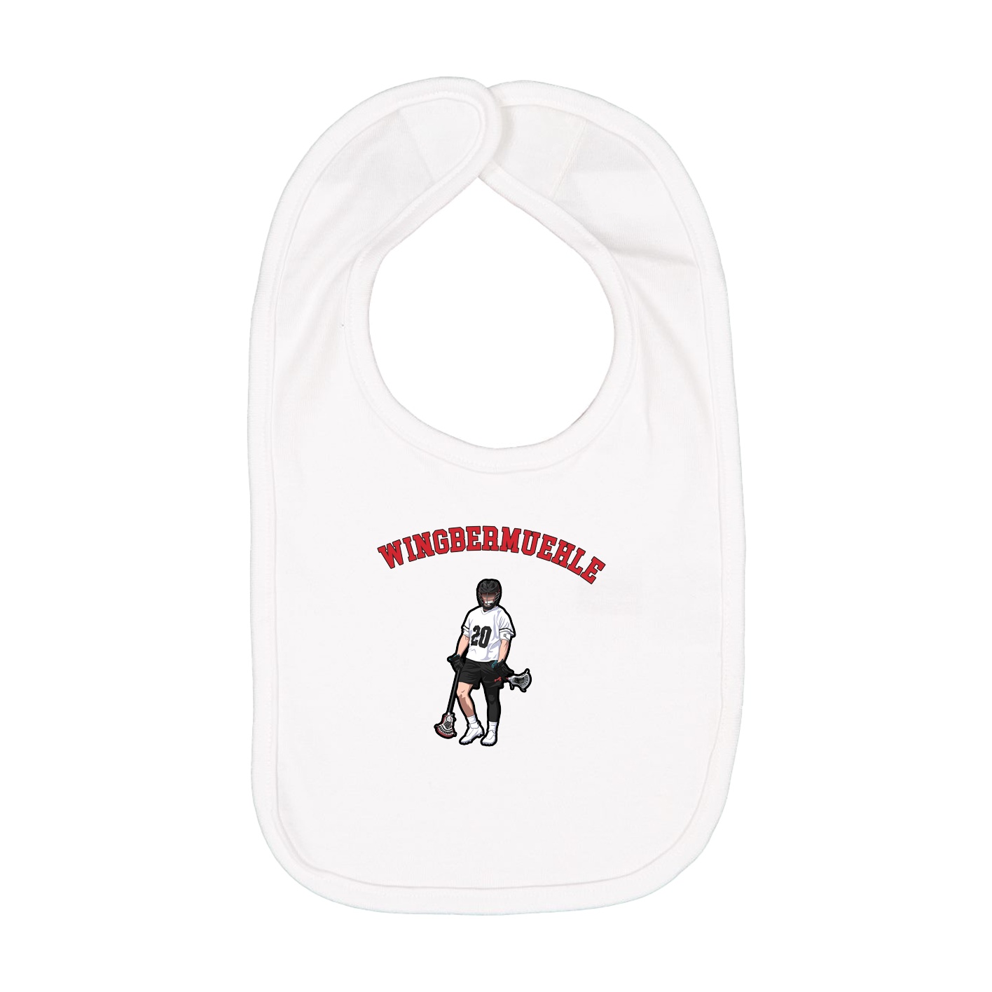 Infant Bib — Shirsey Arch in White