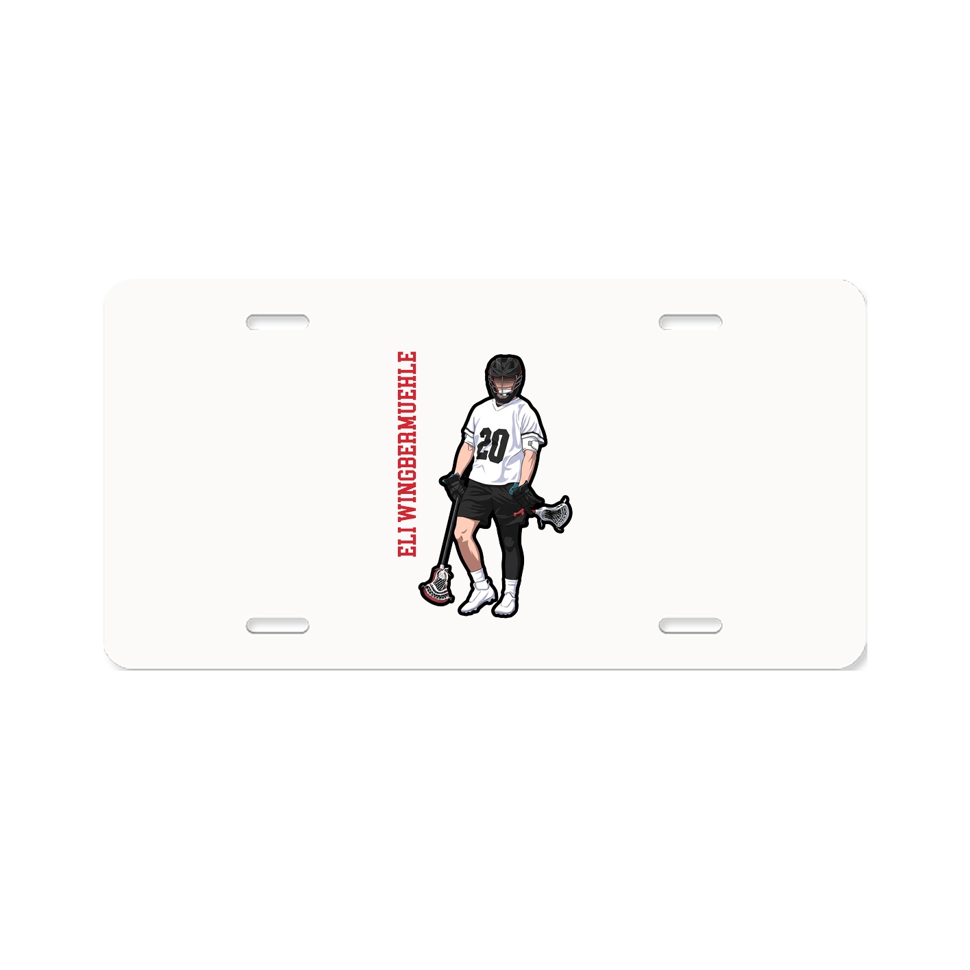 License Plate — Name Vertical in Classic