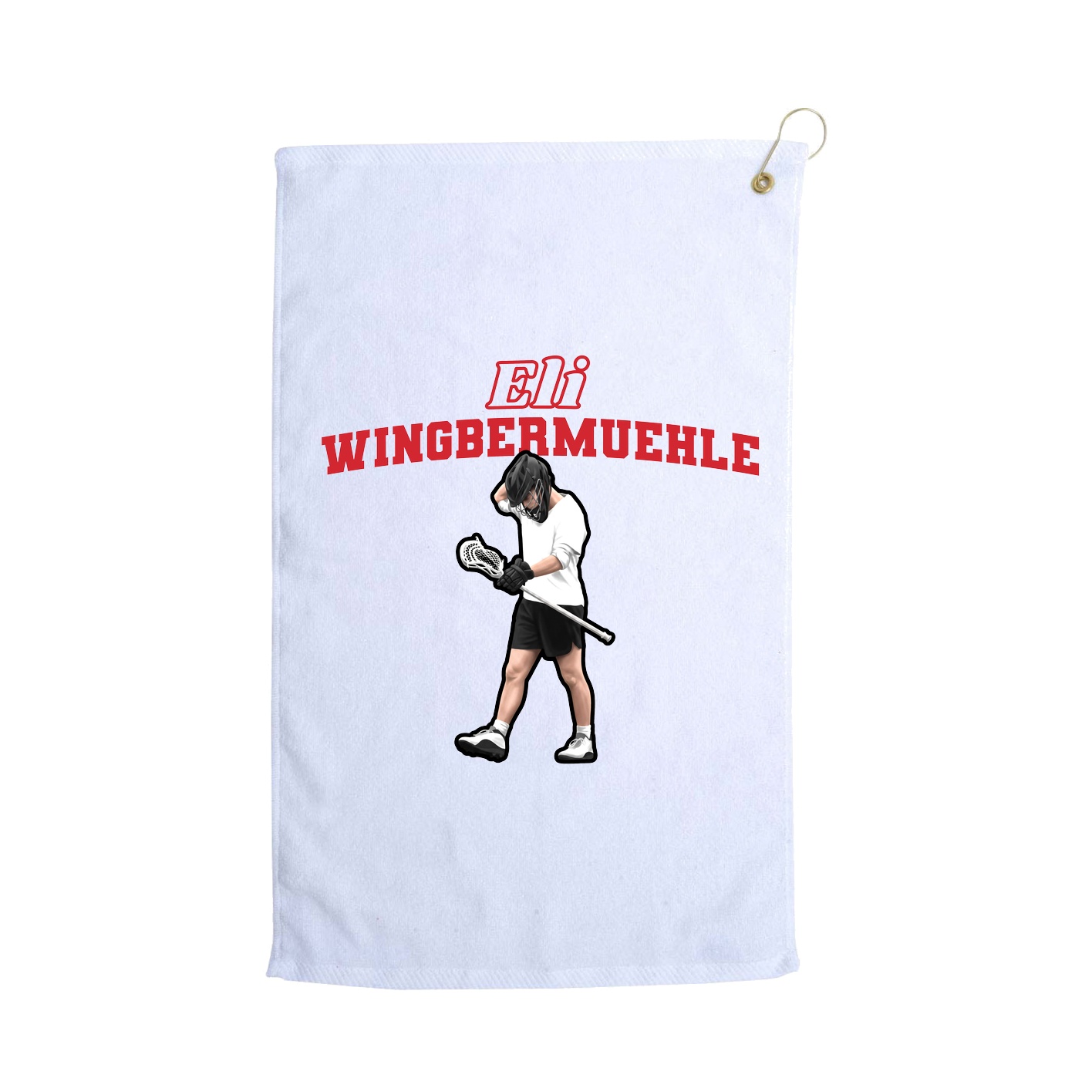 Golf Towel — Name Arch in White