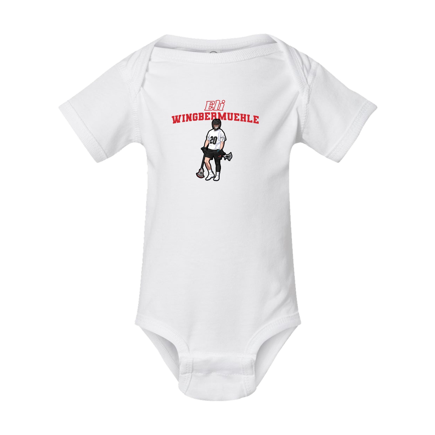 Baby Onesie — Name Arch in White