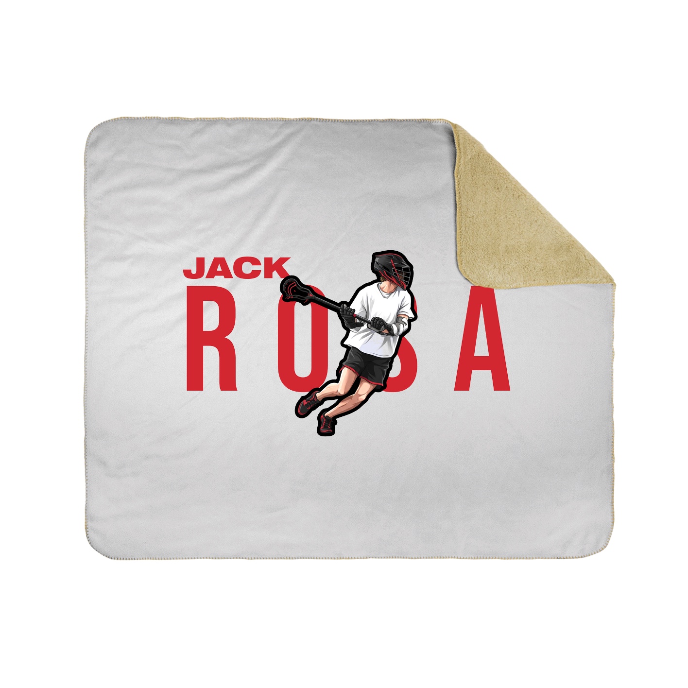 Throw Blanket — Player Name in White