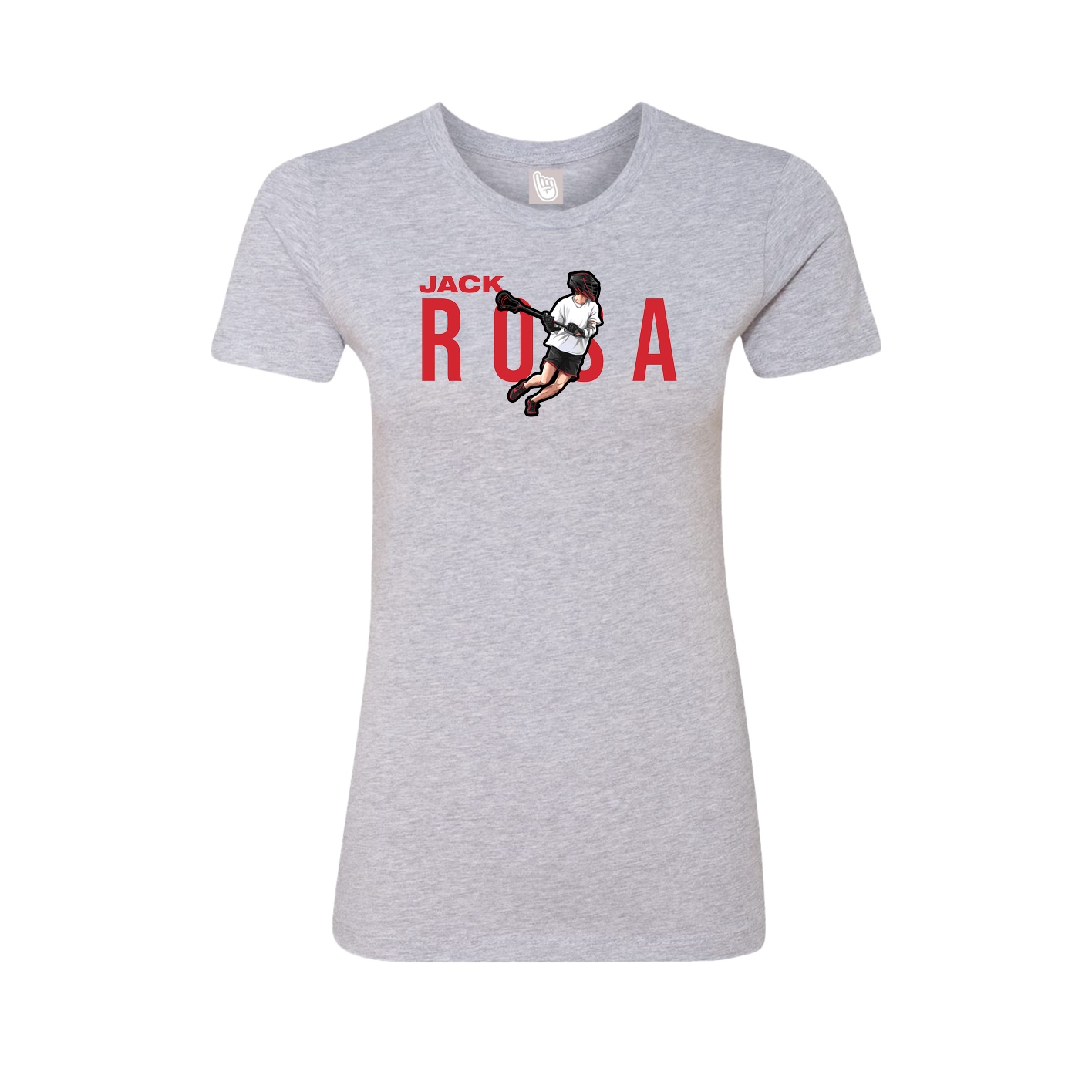 Fitted Women's Tee — Player Name in Grey