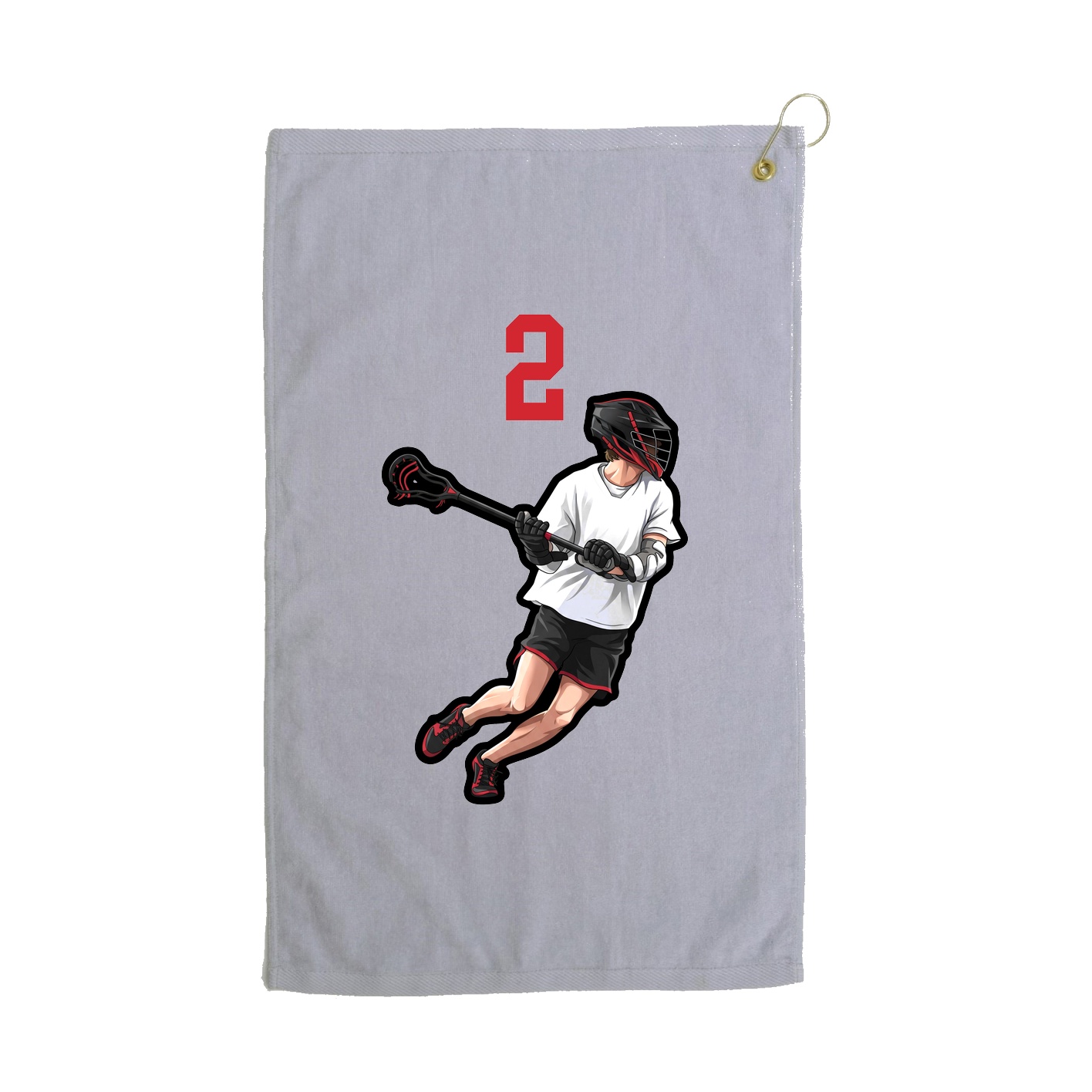 Golf Towel — Number Top in Grey