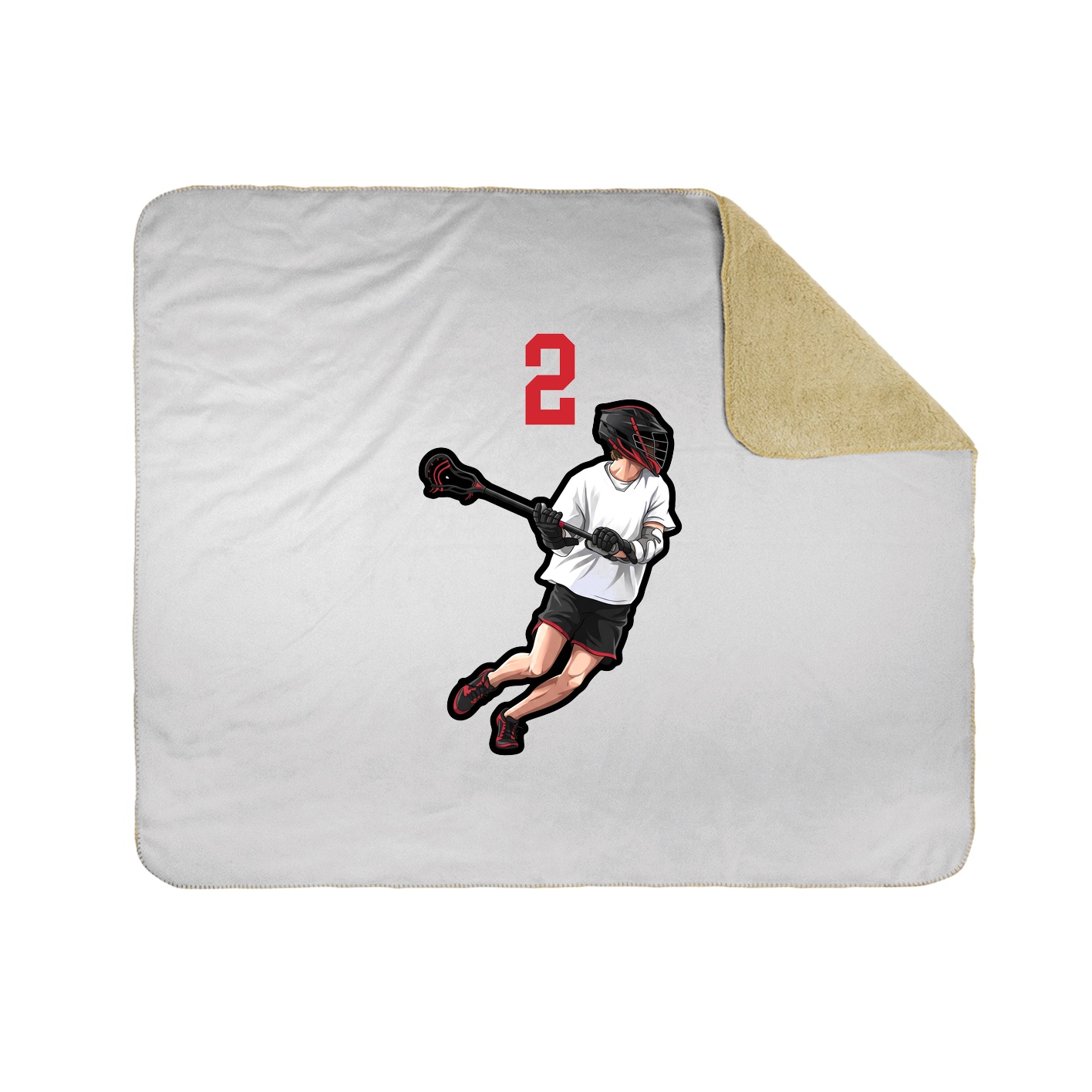 Throw Blanket — Number Top in White