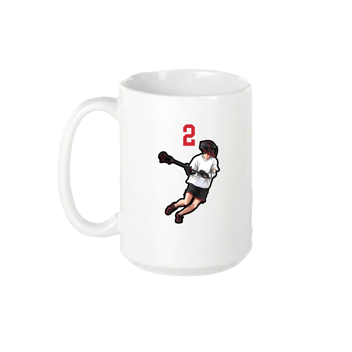 15oz Coffee Mug — Number Top in White