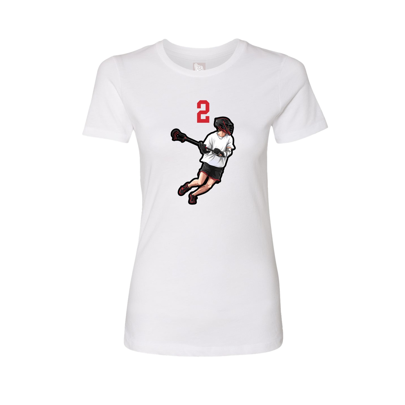 Fitted Women's Tee — Number Top in White