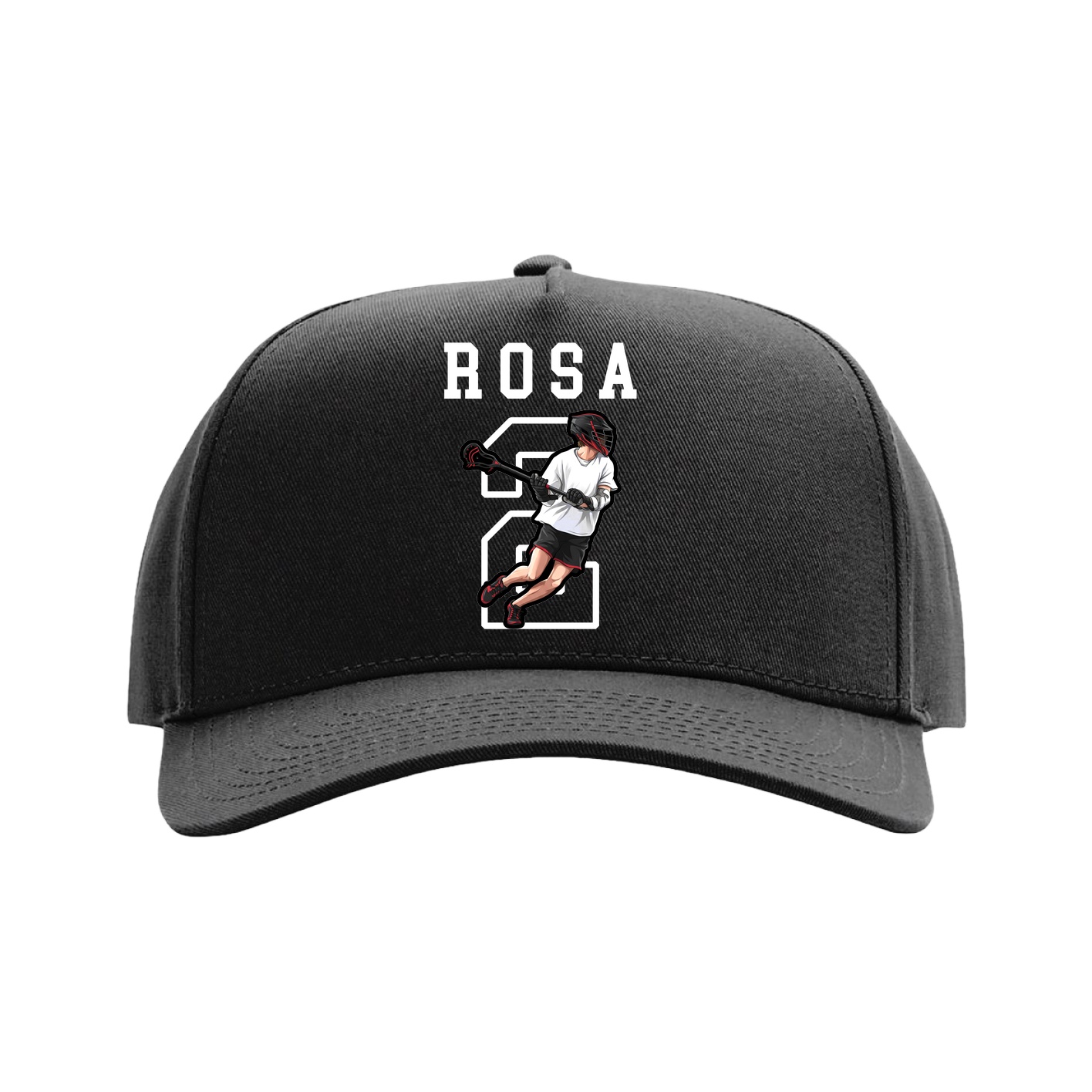 Full Fabric Five-Panel Champ Cap — Shirsey in Black