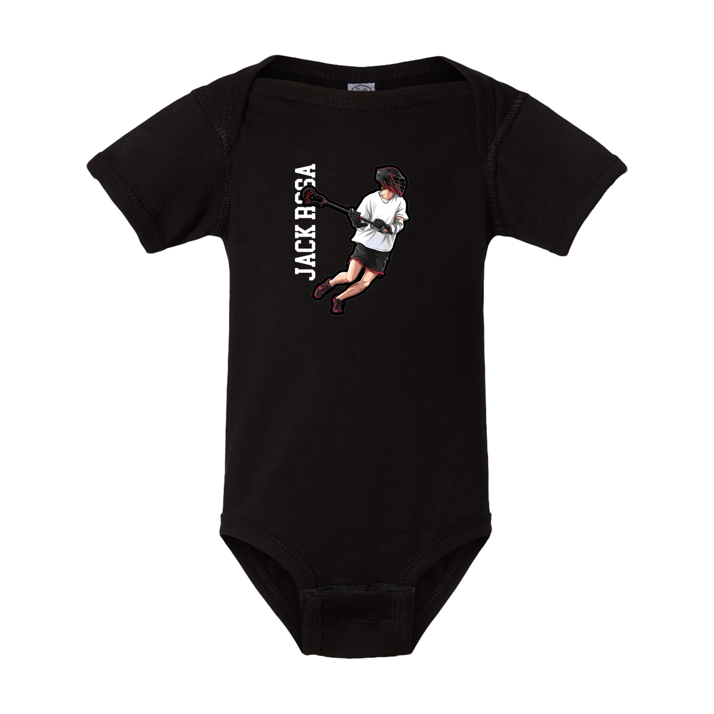 Baby Onesie — Name Vertical in Black