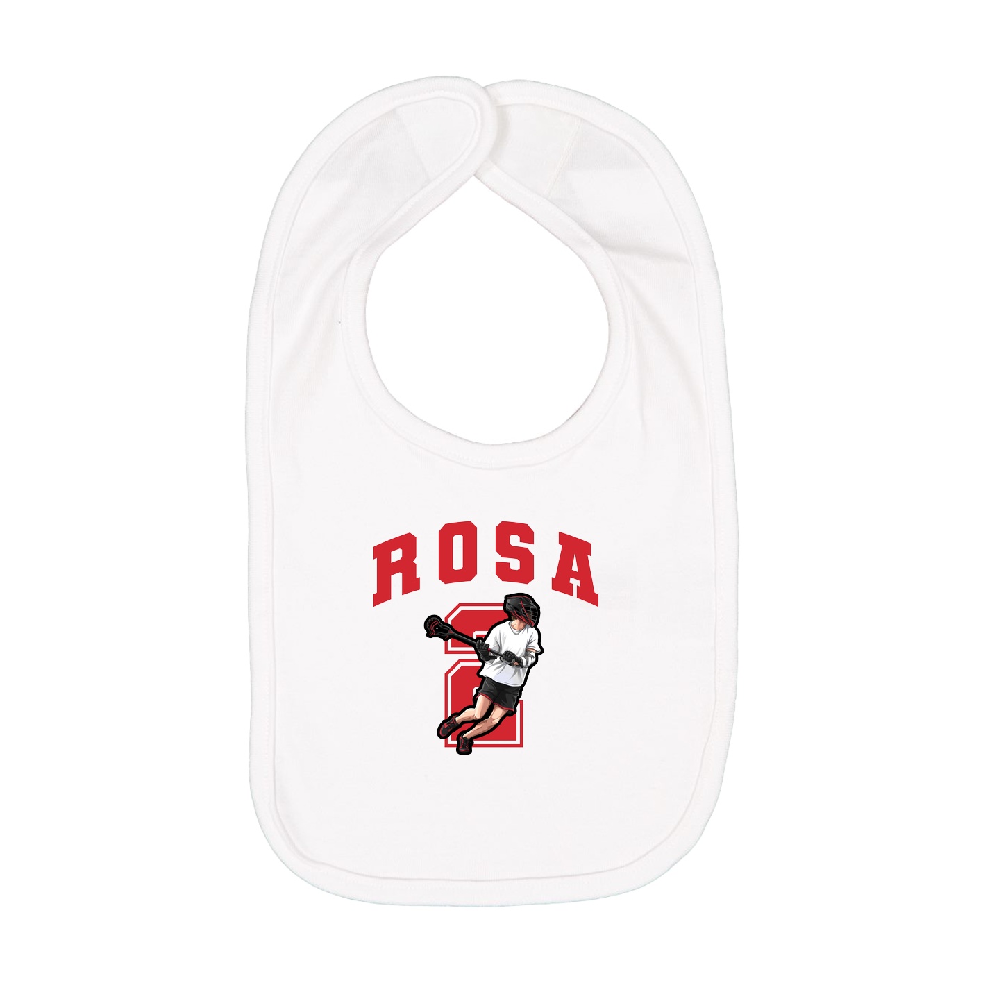 Infant Bib — Number in White
