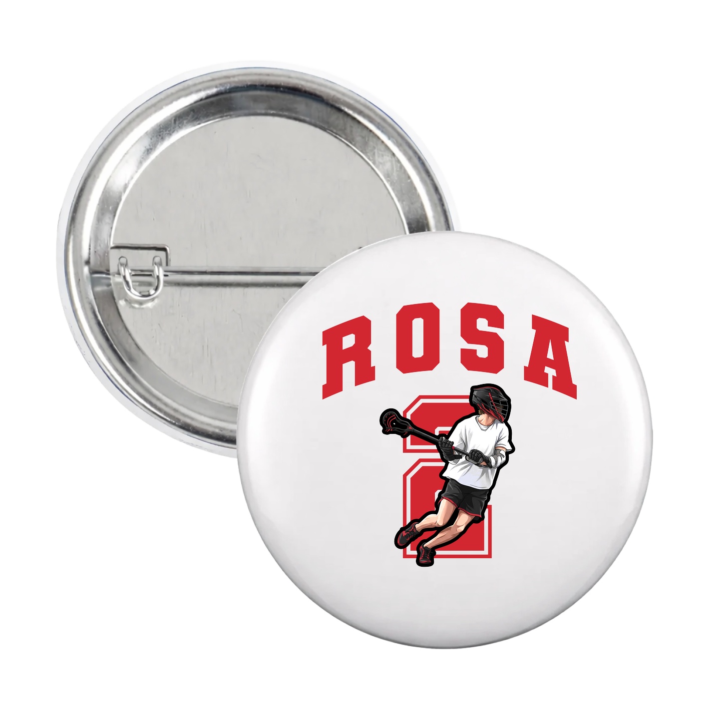 Game Day Button — Number in White