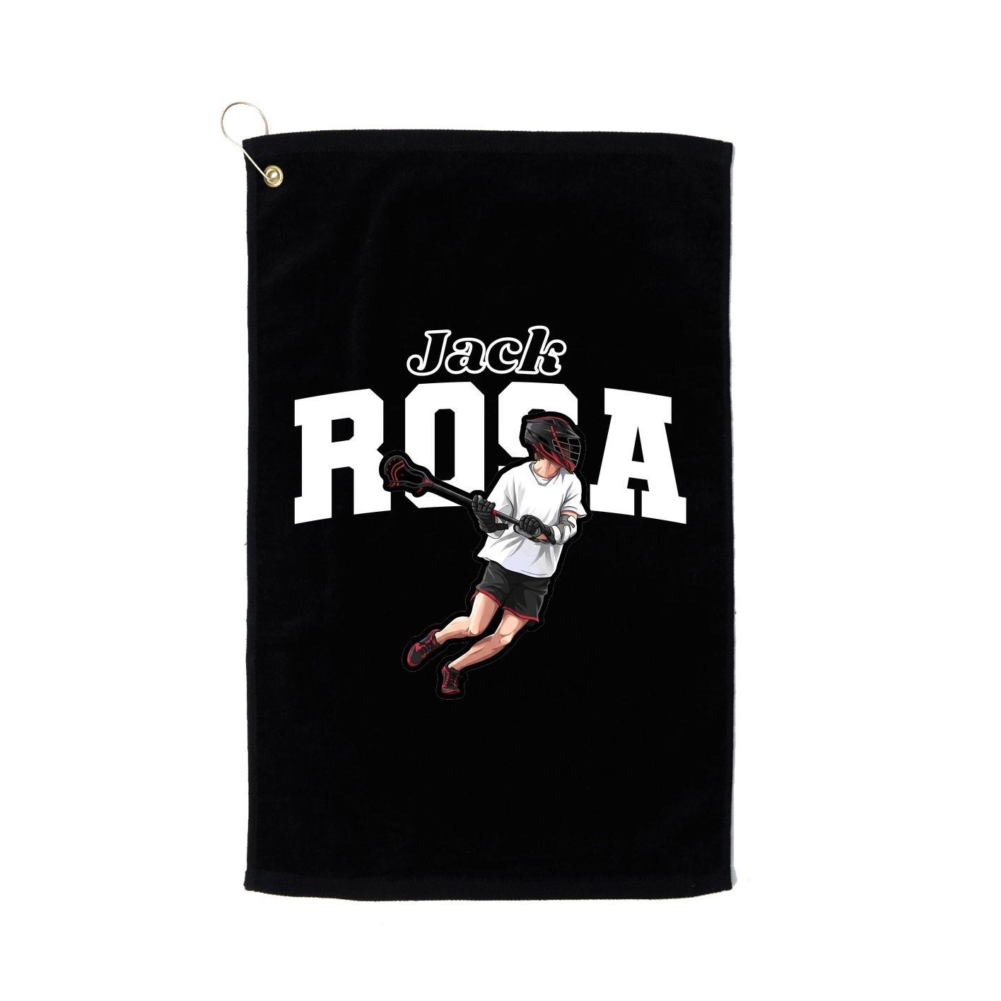 Golf Towel — Name Arch in Black