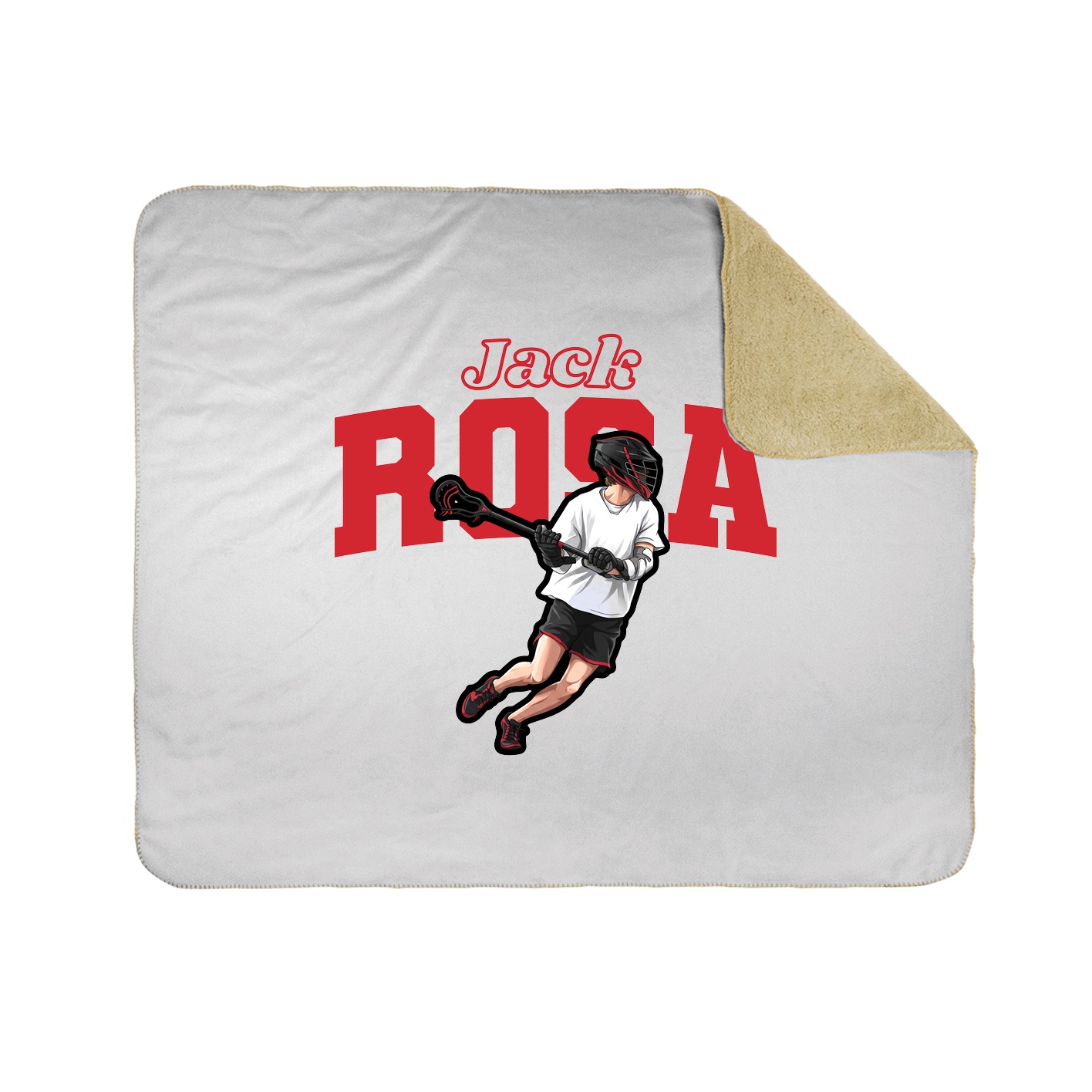 Throw Blanket — Name Arch in White