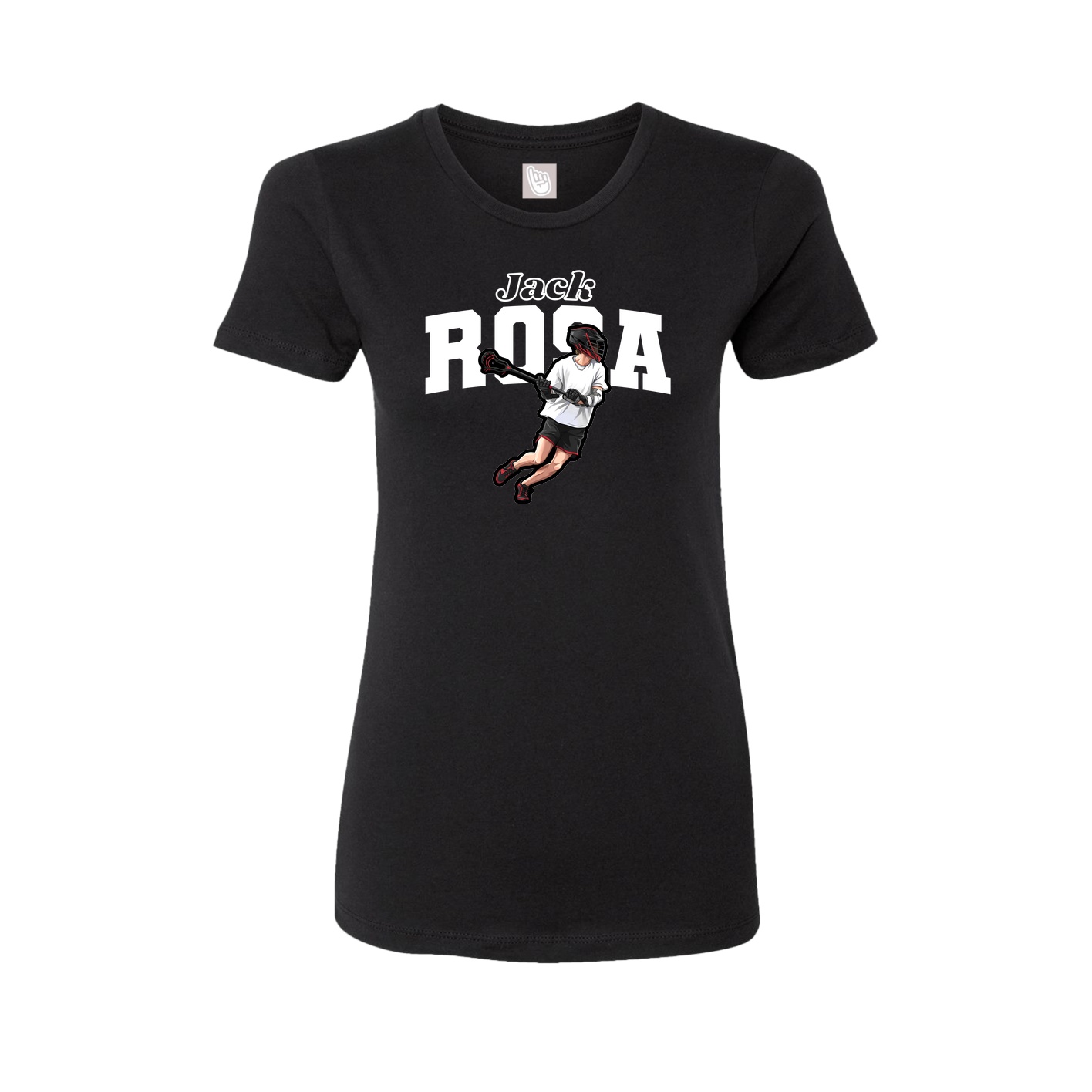 Fitted Women's Tee — Name Arch in Black