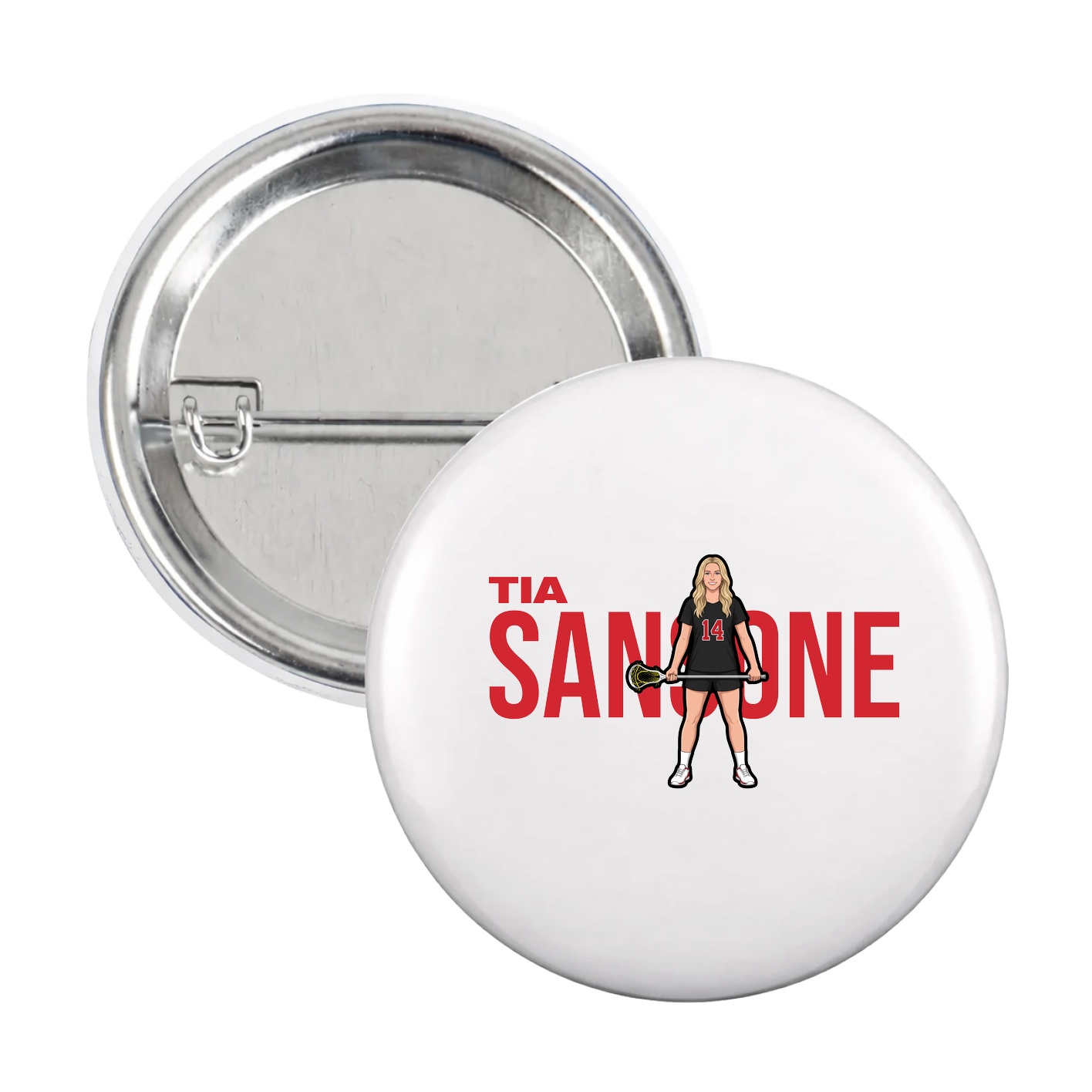 Game Day Button — Player Name in White