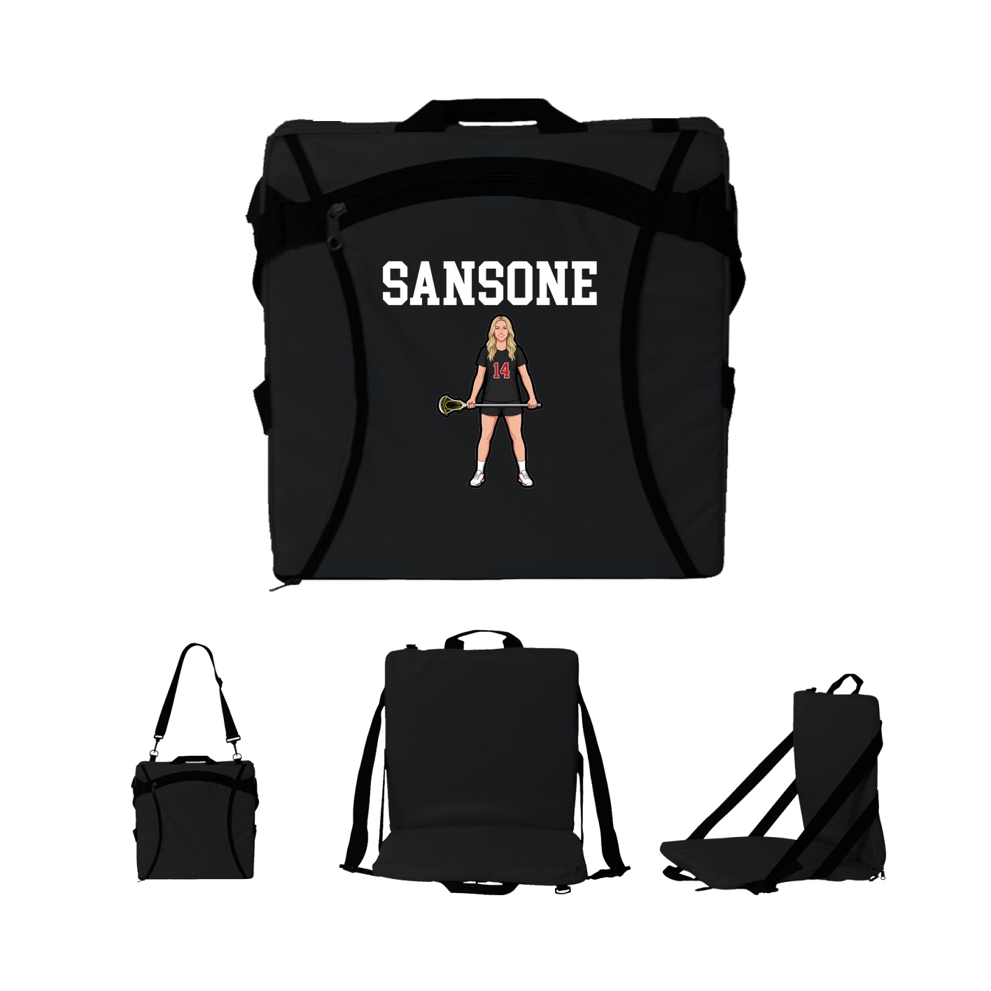 Folding Stadium Seat — Shirsey in Black