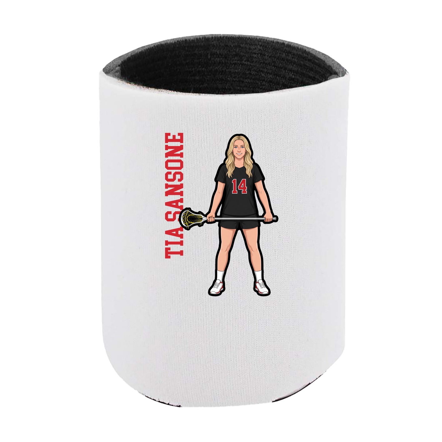 Can Holder — Name Vertical in White