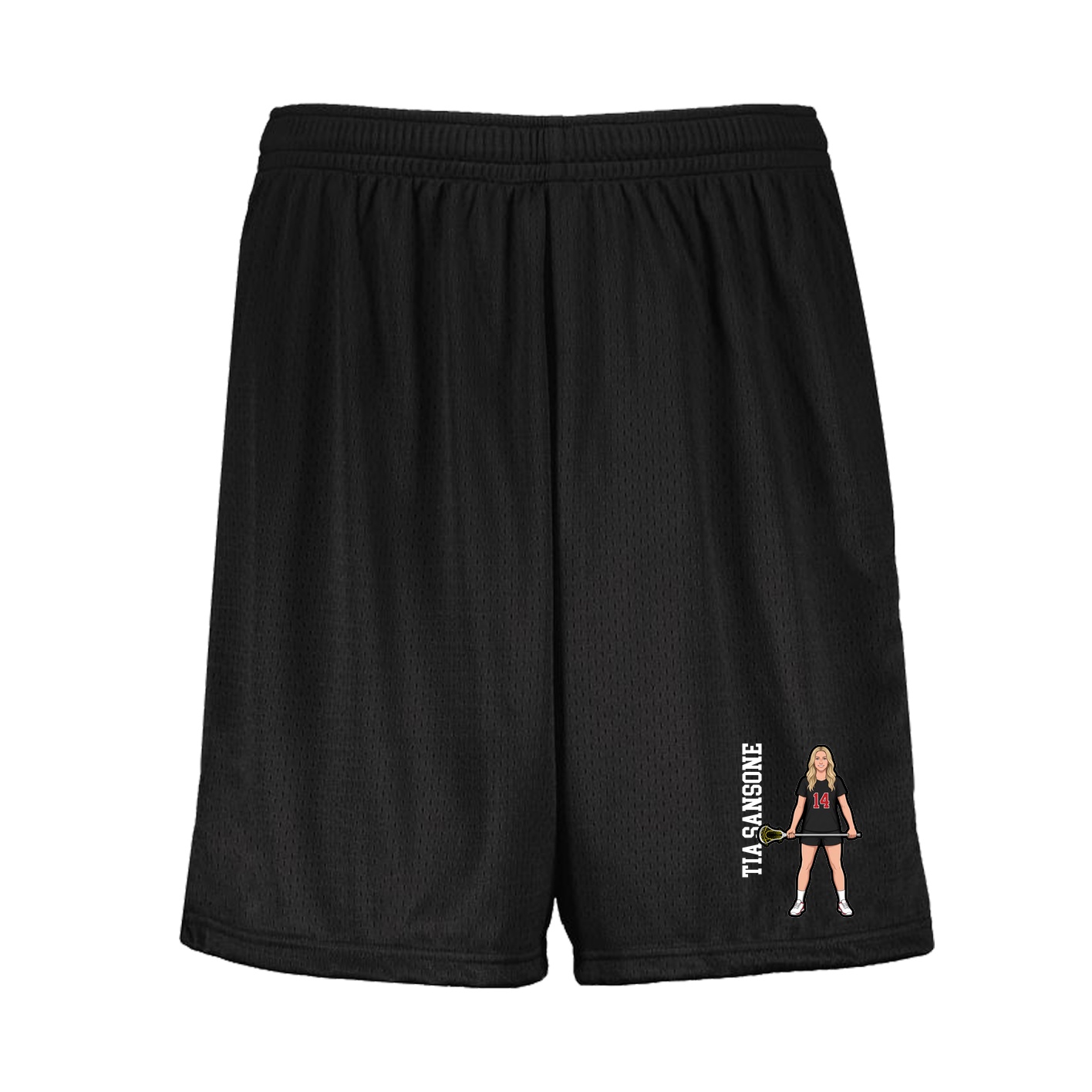 Shorts — Name Vertical in Black