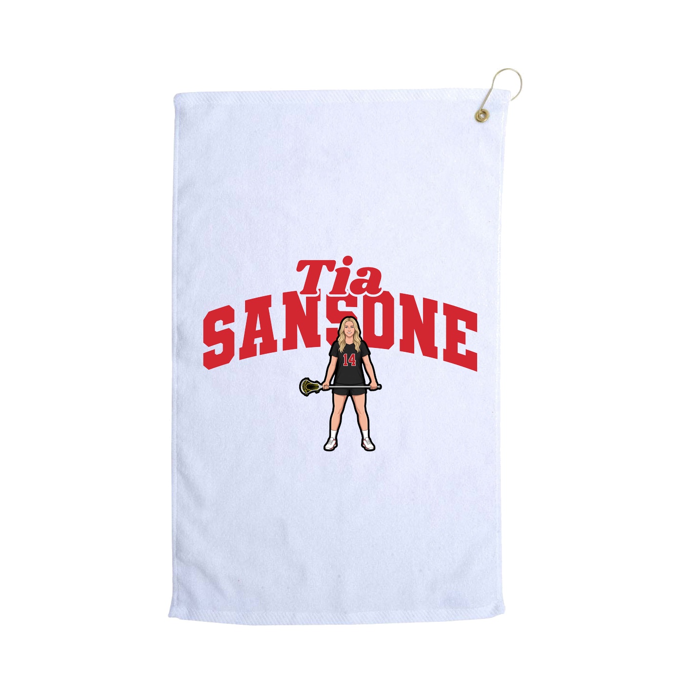 Golf Towel — Signature Arch in White
