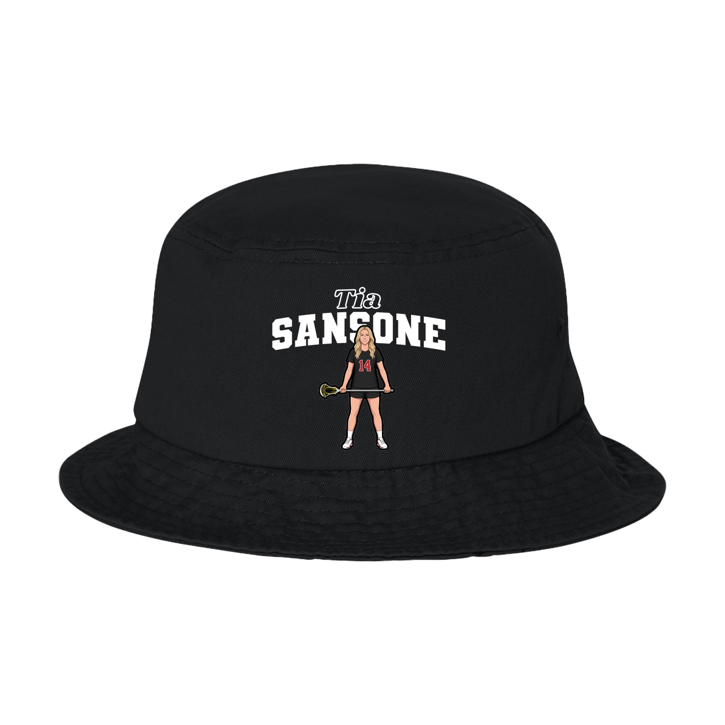 Bucket Cap — Name Arch in Black