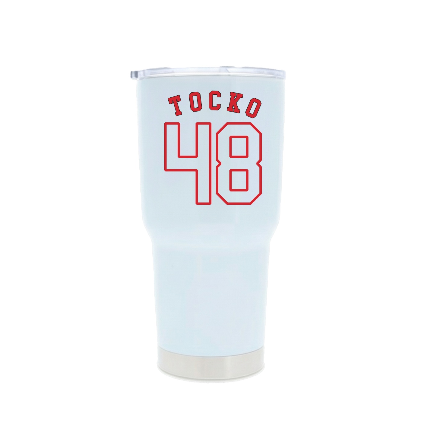 30oz Stainless Steel Tumbler — Shirsey Arch in White