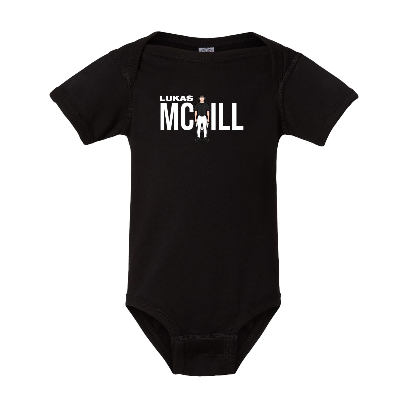 Baby Onesie — Player Name in Black