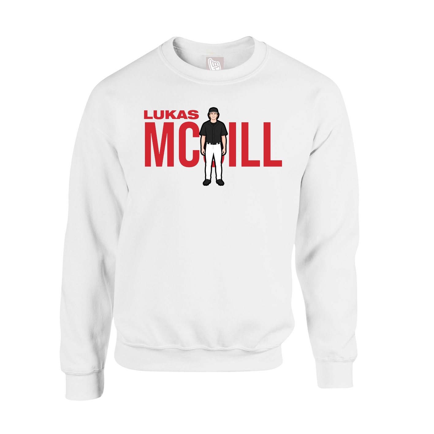 Fleece Crew — Player Name in White
