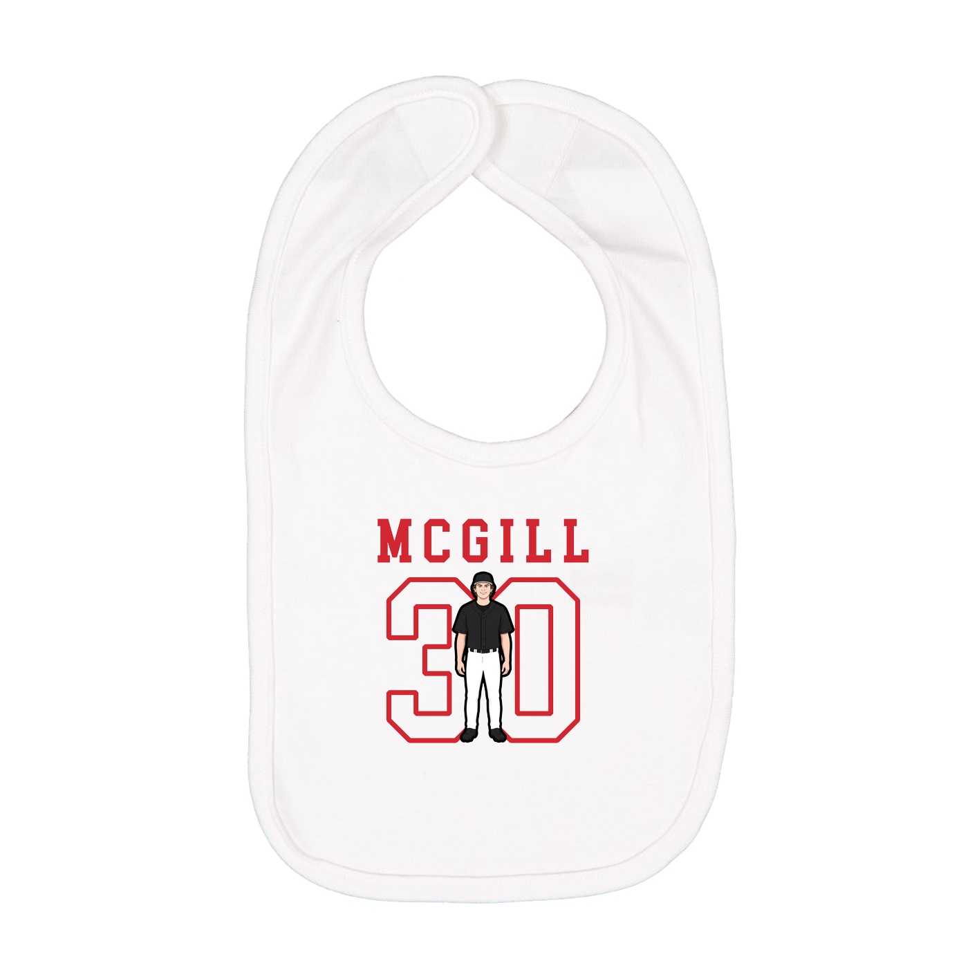 Infant Bib — Shirsey in White