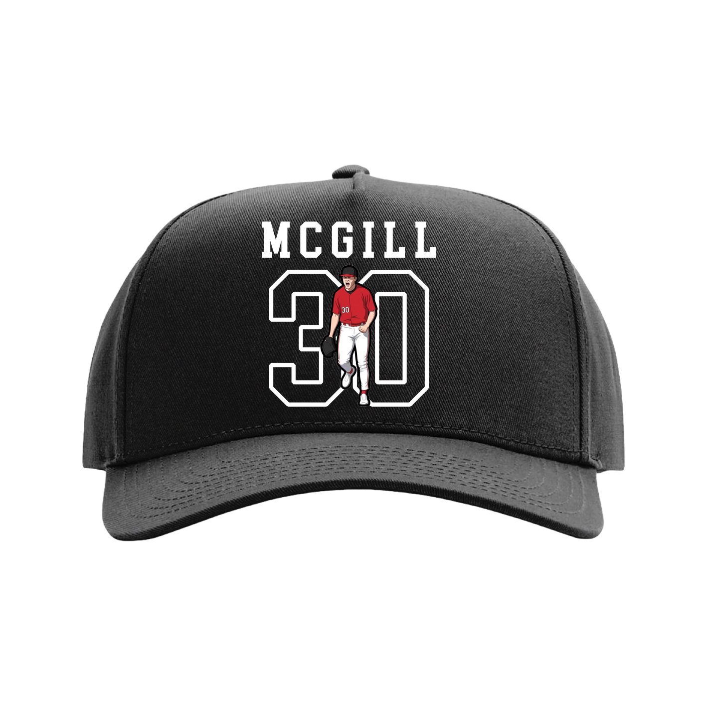 Full Fabric Five-Panel Champ Cap — Shirsey in Black
