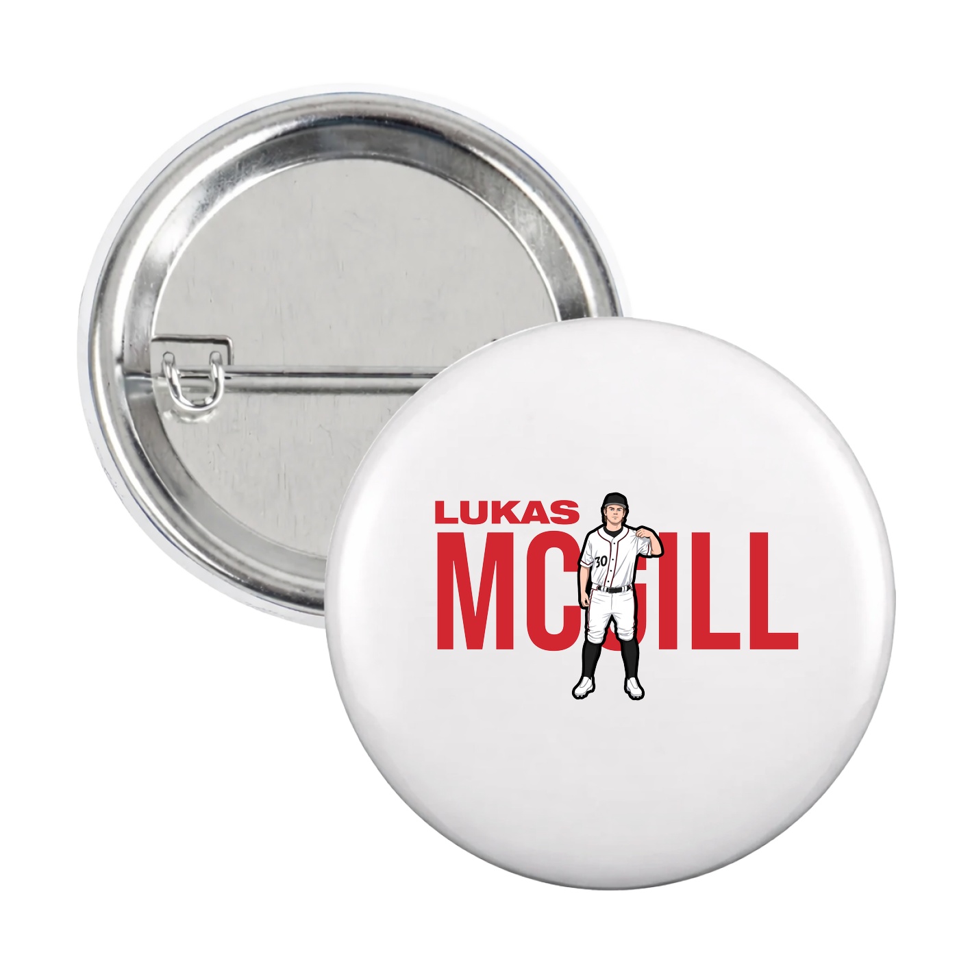 Game Day Button — Player Name in White