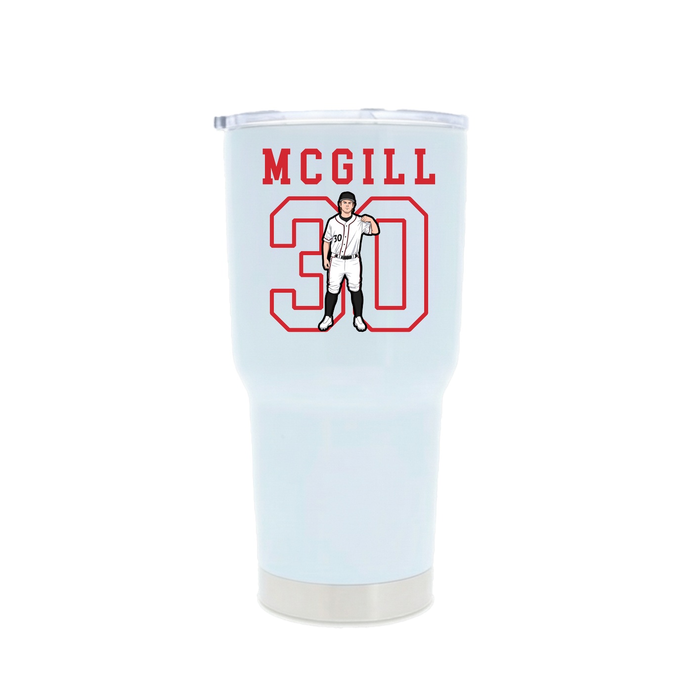 30oz Stainless Steel Tumbler — Shirsey in White