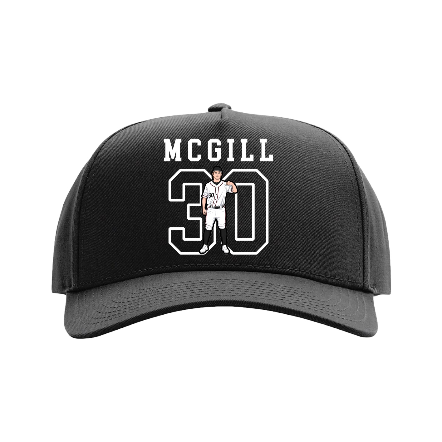 Full Fabric Five-Panel Champ Cap — Shirsey in Black