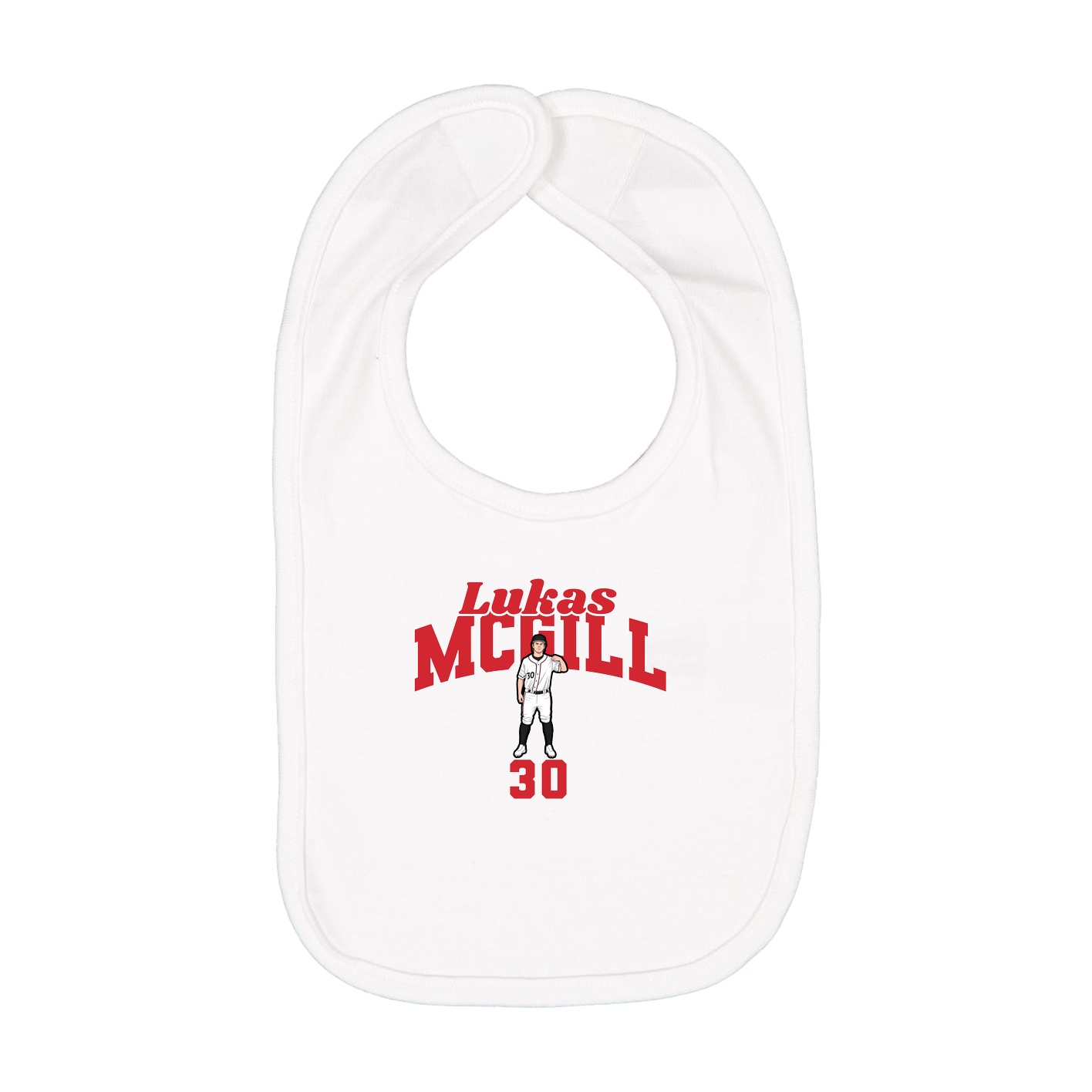 Infant Bib — Signature Arch in White