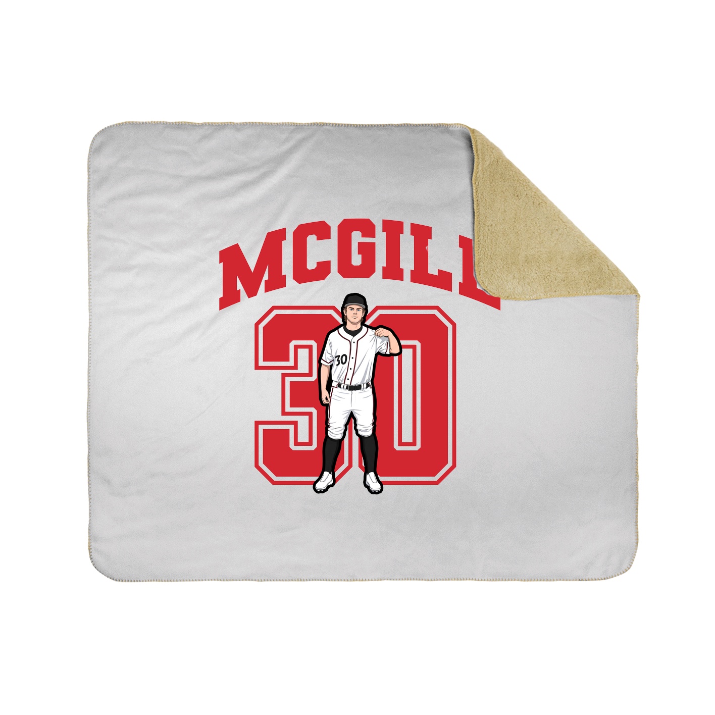 Throw Blanket — Number in White