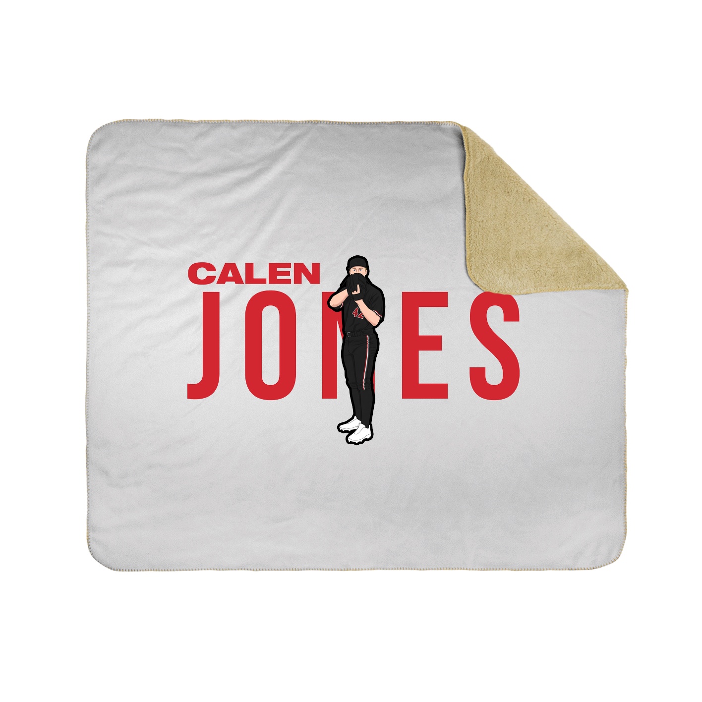 Throw Blanket — Player Name in White