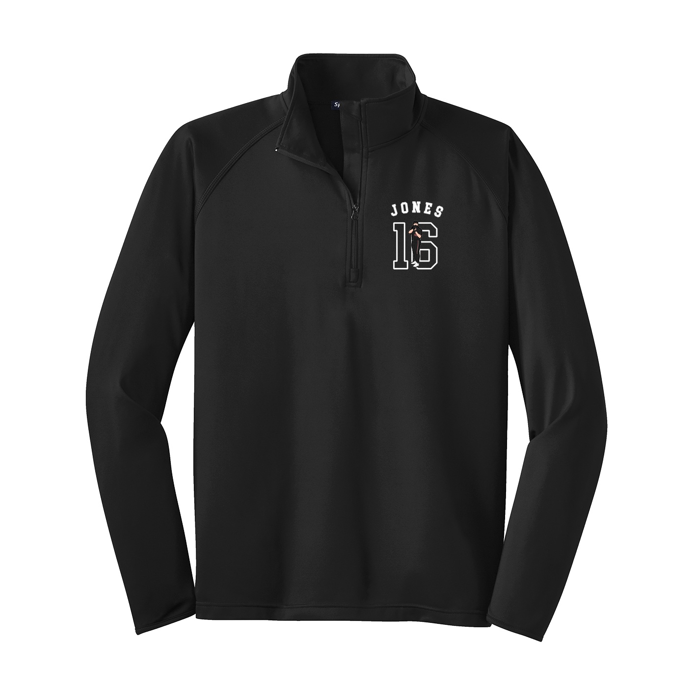 Q-Zip Pullover — Shirsey Arch in Black