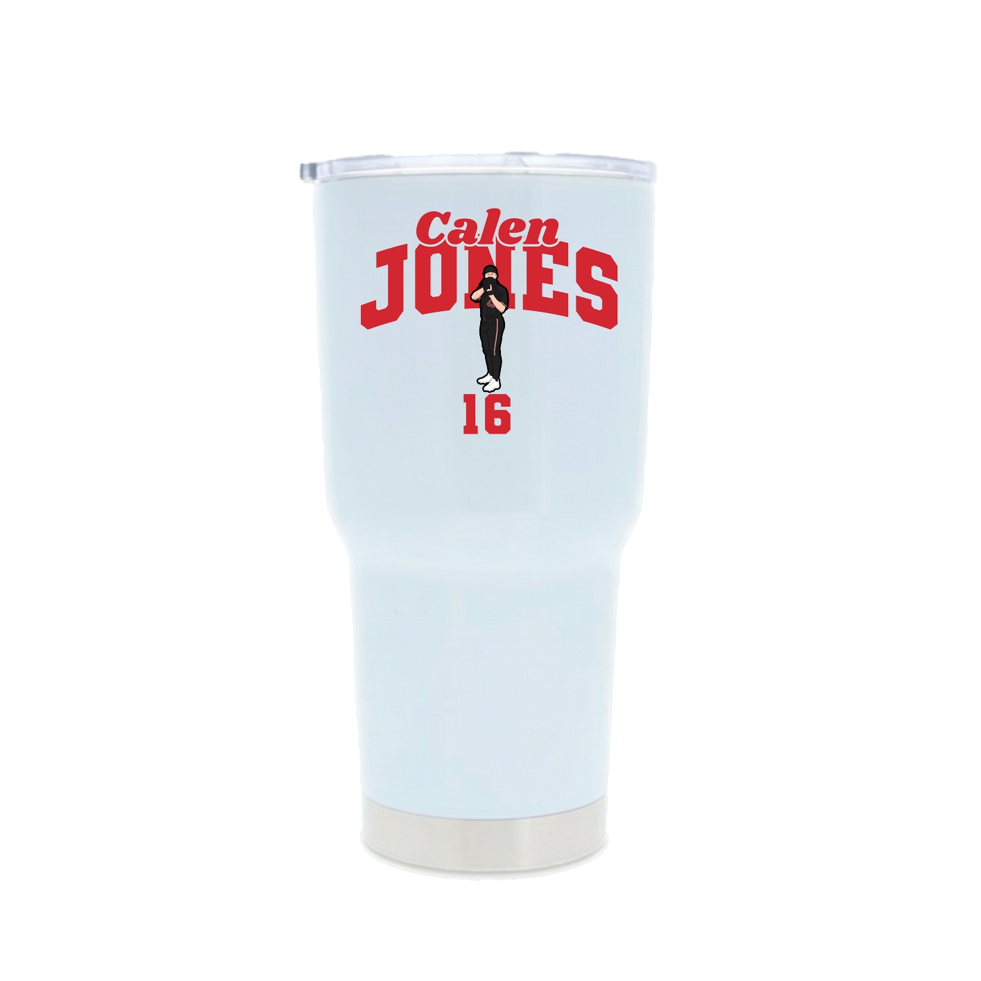 30oz Stainless Steel Tumbler — Signature Arch in White