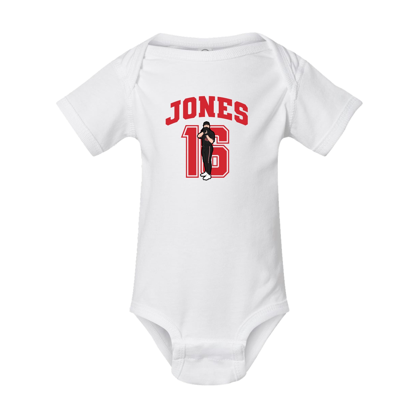 Baby Onesie — Number in White