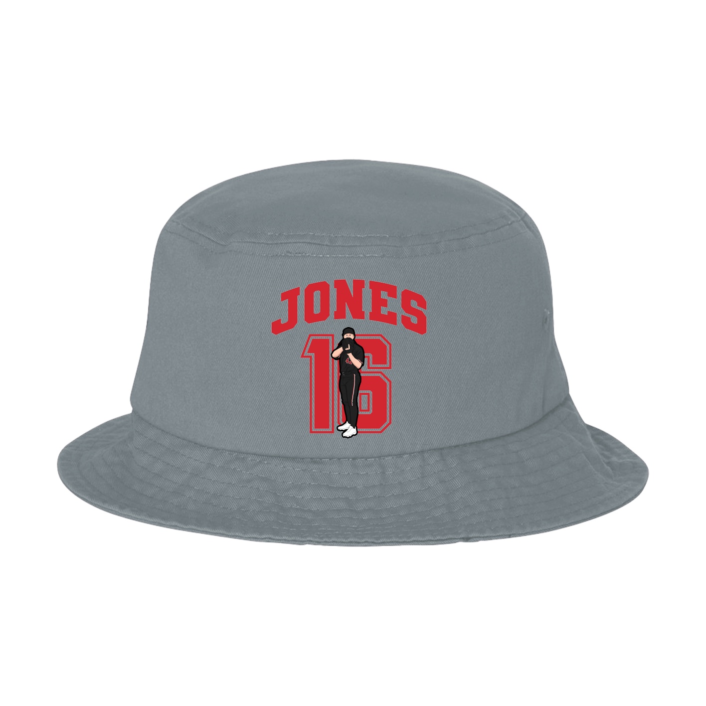 Bucket Cap — Number in Grey