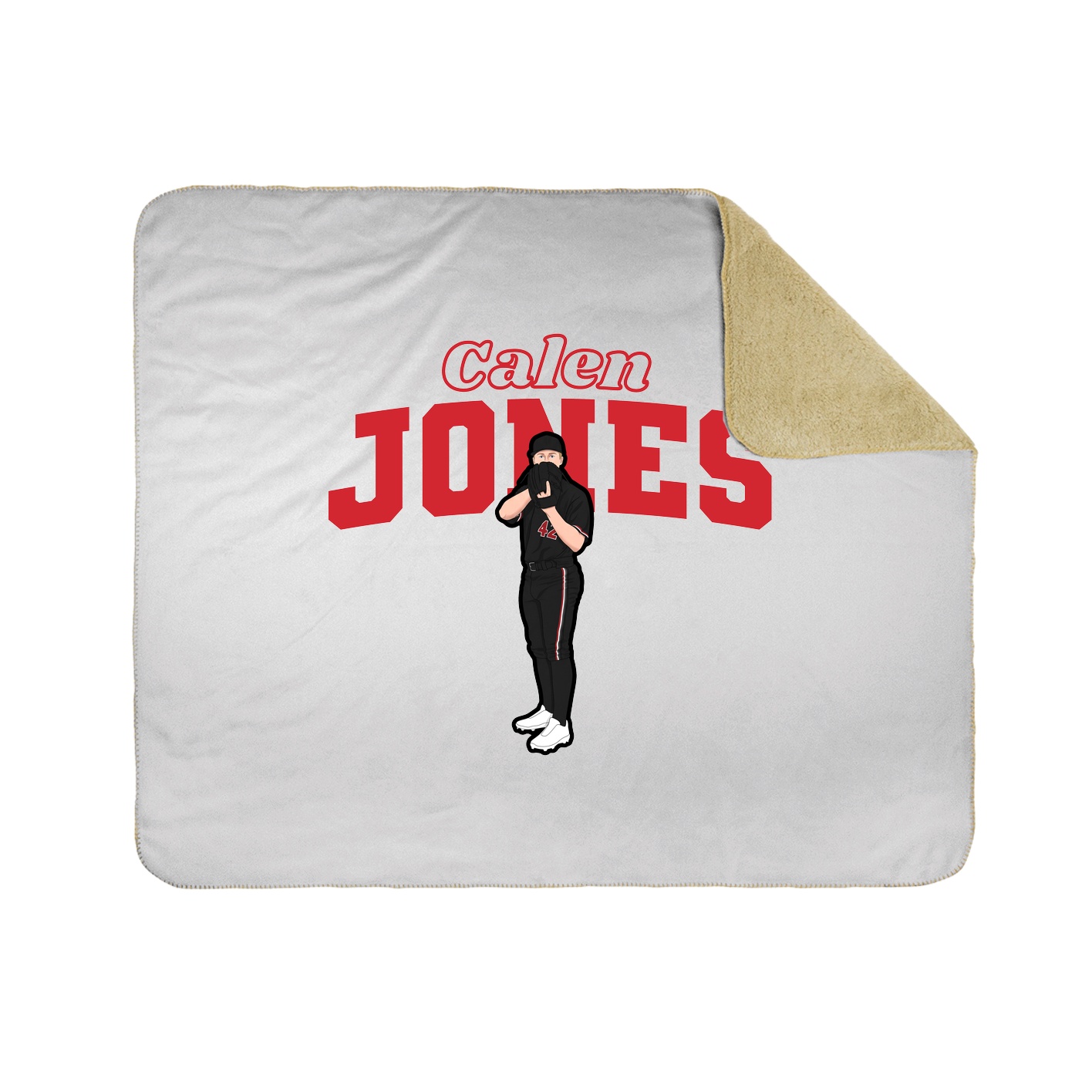 Throw Blanket — Name Arch in White