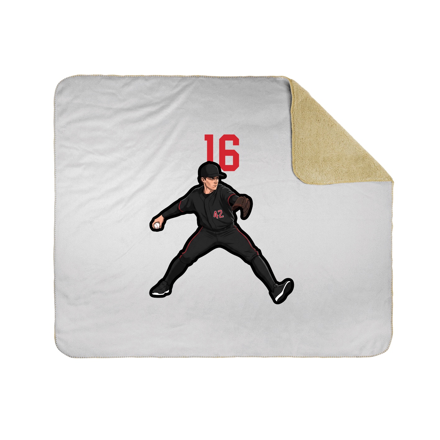 Throw Blanket — Number Top in White