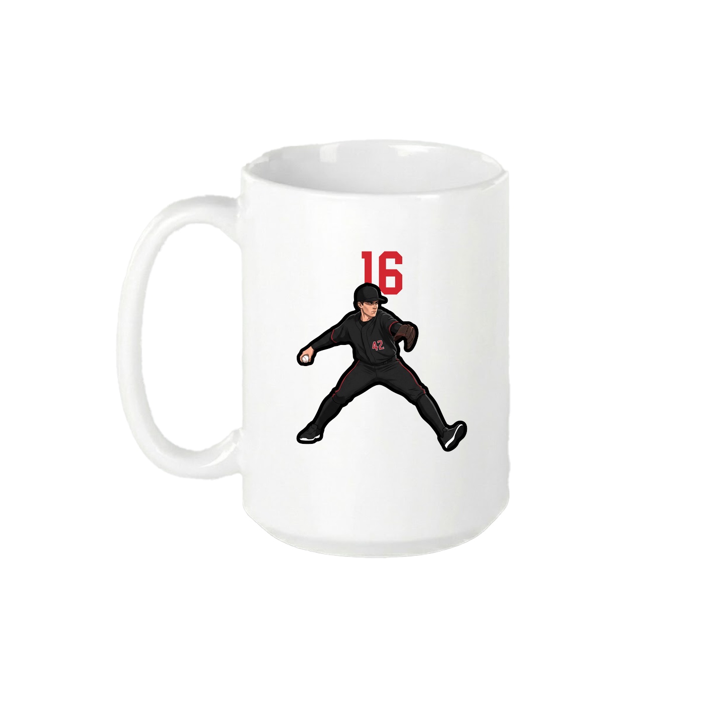 15oz Coffee Mug — Number Top in White
