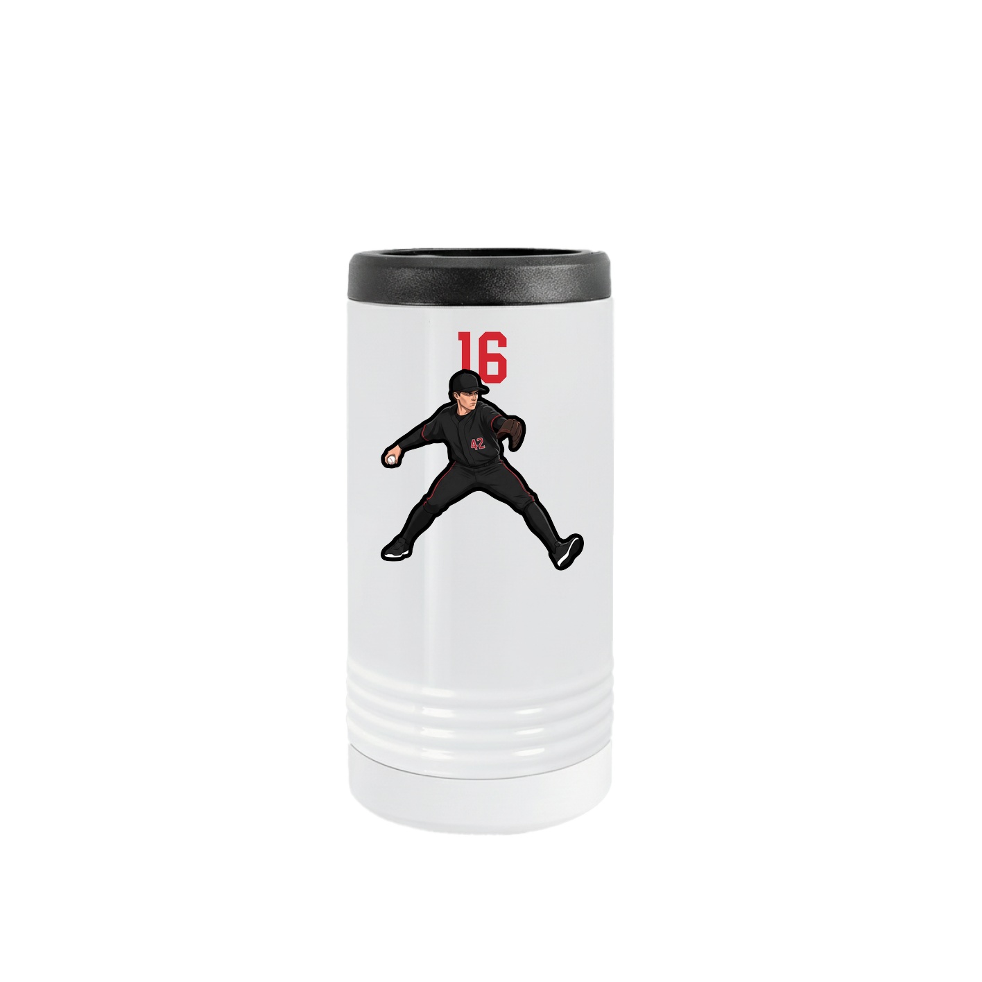 Slim Beverage Holder — Number Top in White
