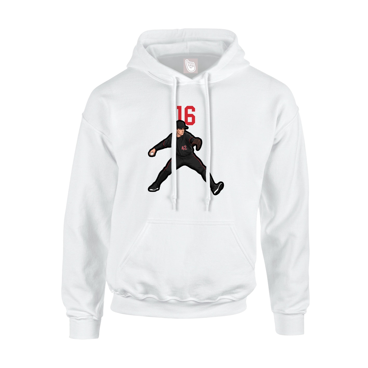 Hoodie — Number Top in White
