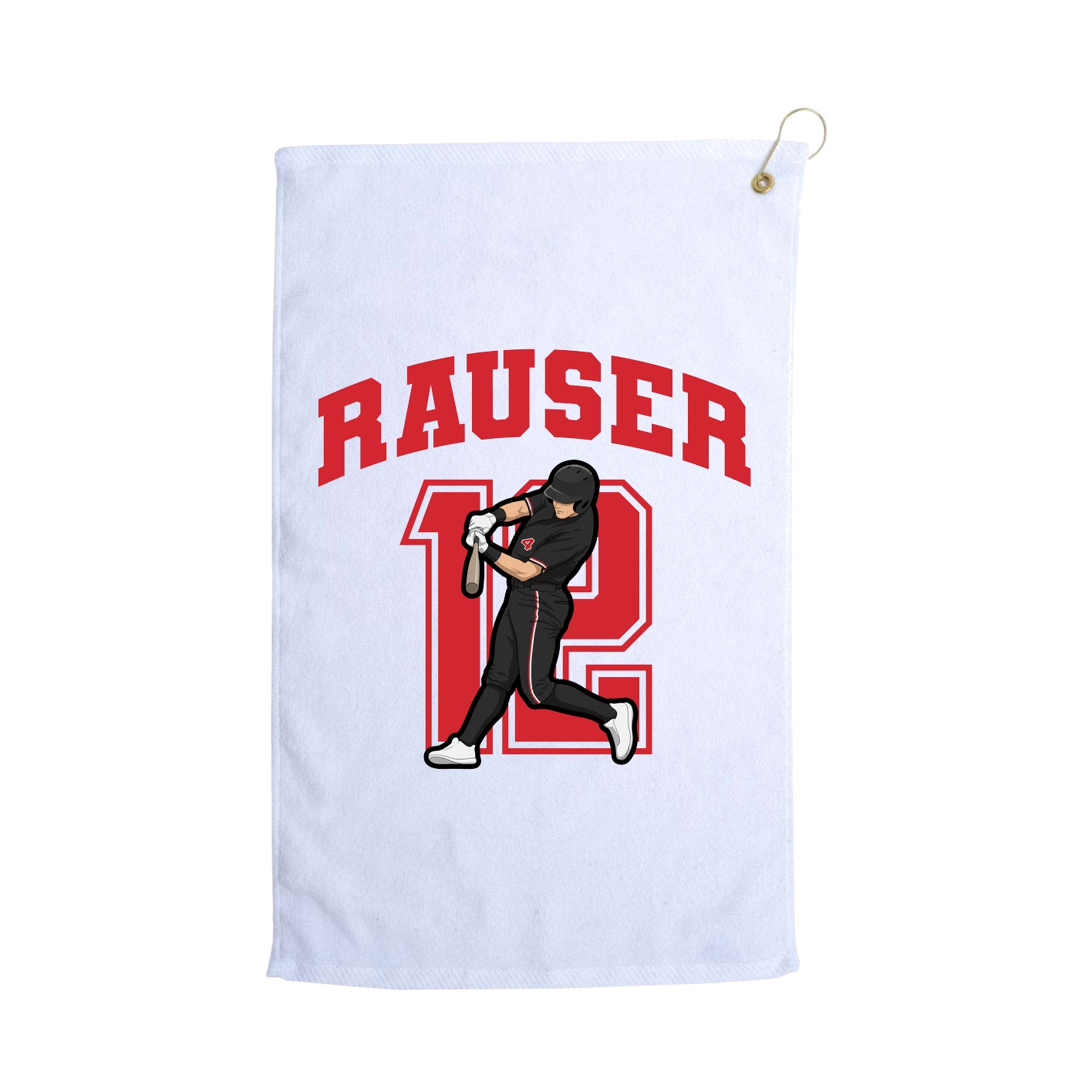 Golf Towel — Number in White